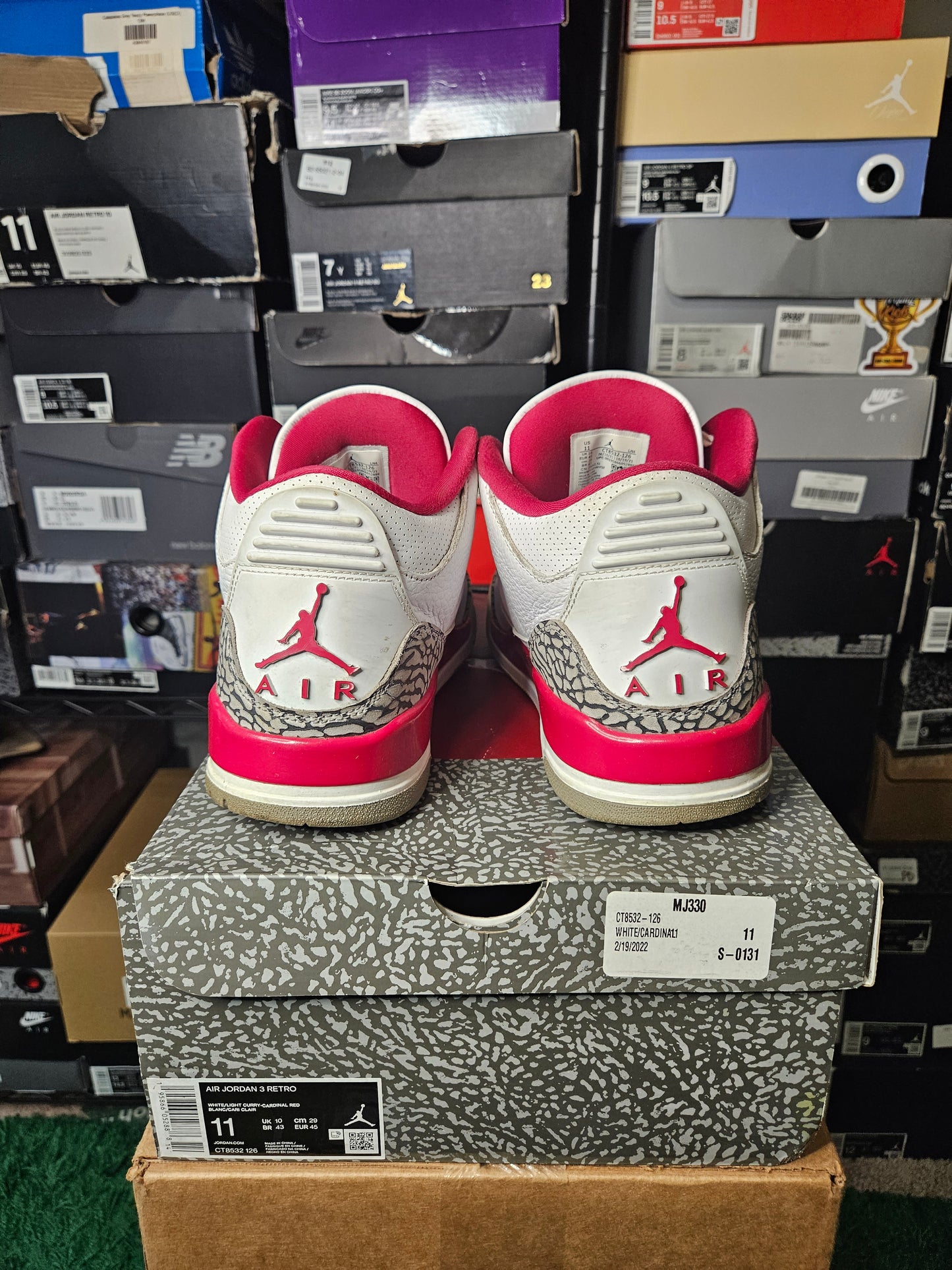 Size 11 - AJ 3 Retro Mid Cardinal Red
