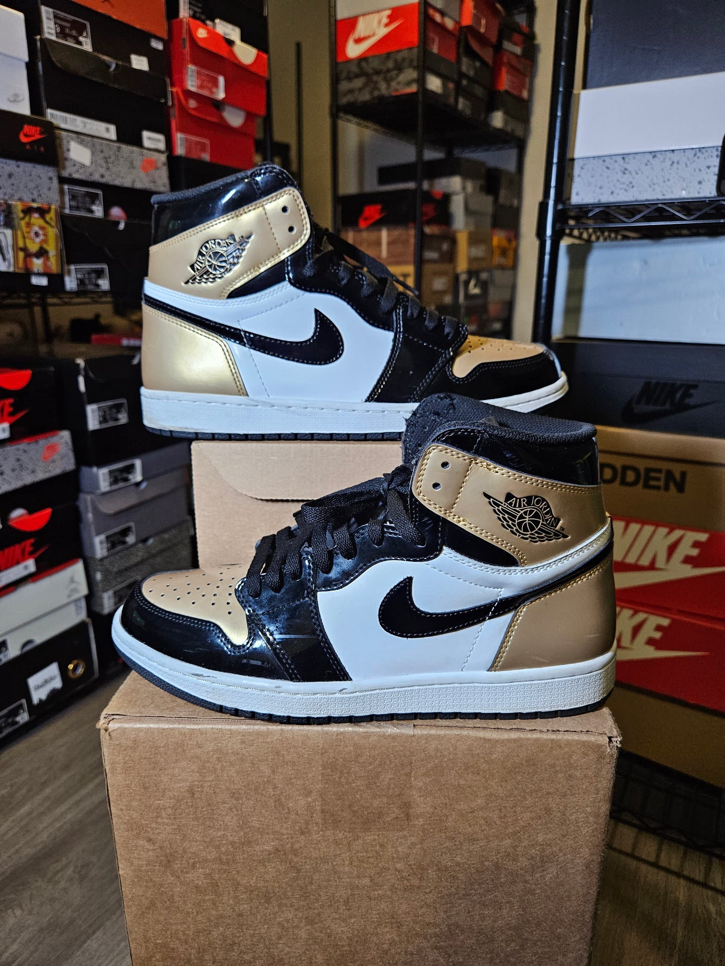 Size 10.5 - Air Jordan 1 Retro OG NRG High Gold Toe