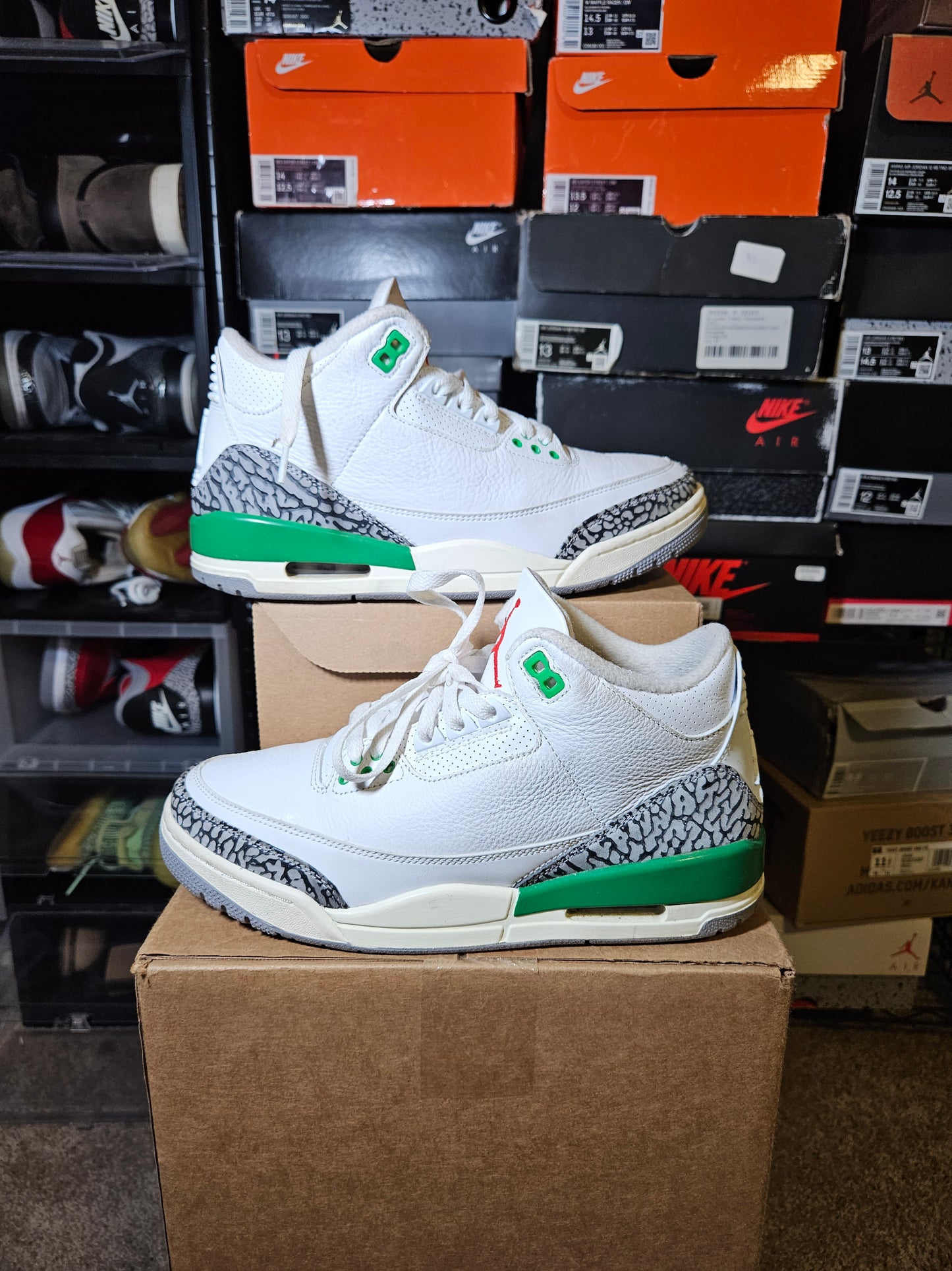 Size 10W/8.5M - Air Jordan 3 Retro Lucky Green