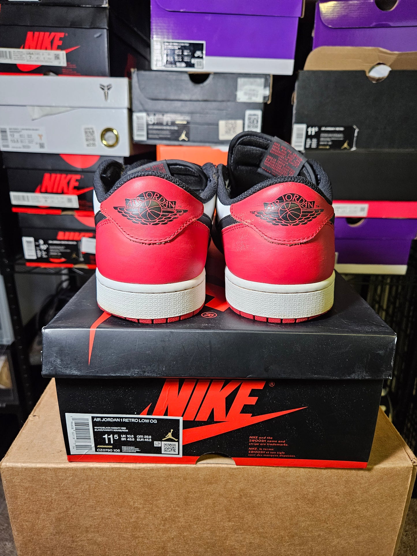 Size 11.5 - AJ 1 Retro OG Low Black Toe