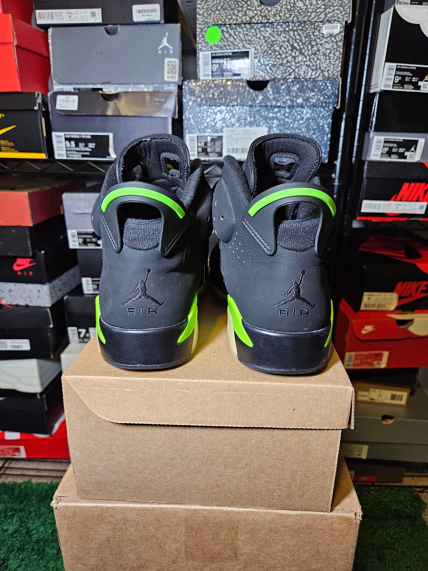 Size 9.5 - Jordan 6 Retro Electric Green 2021