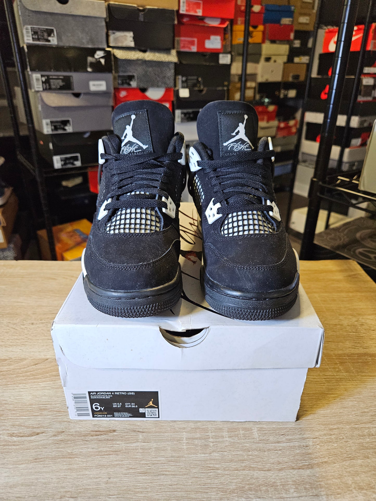 Size 6 - AJ 4 Retro White Thunder