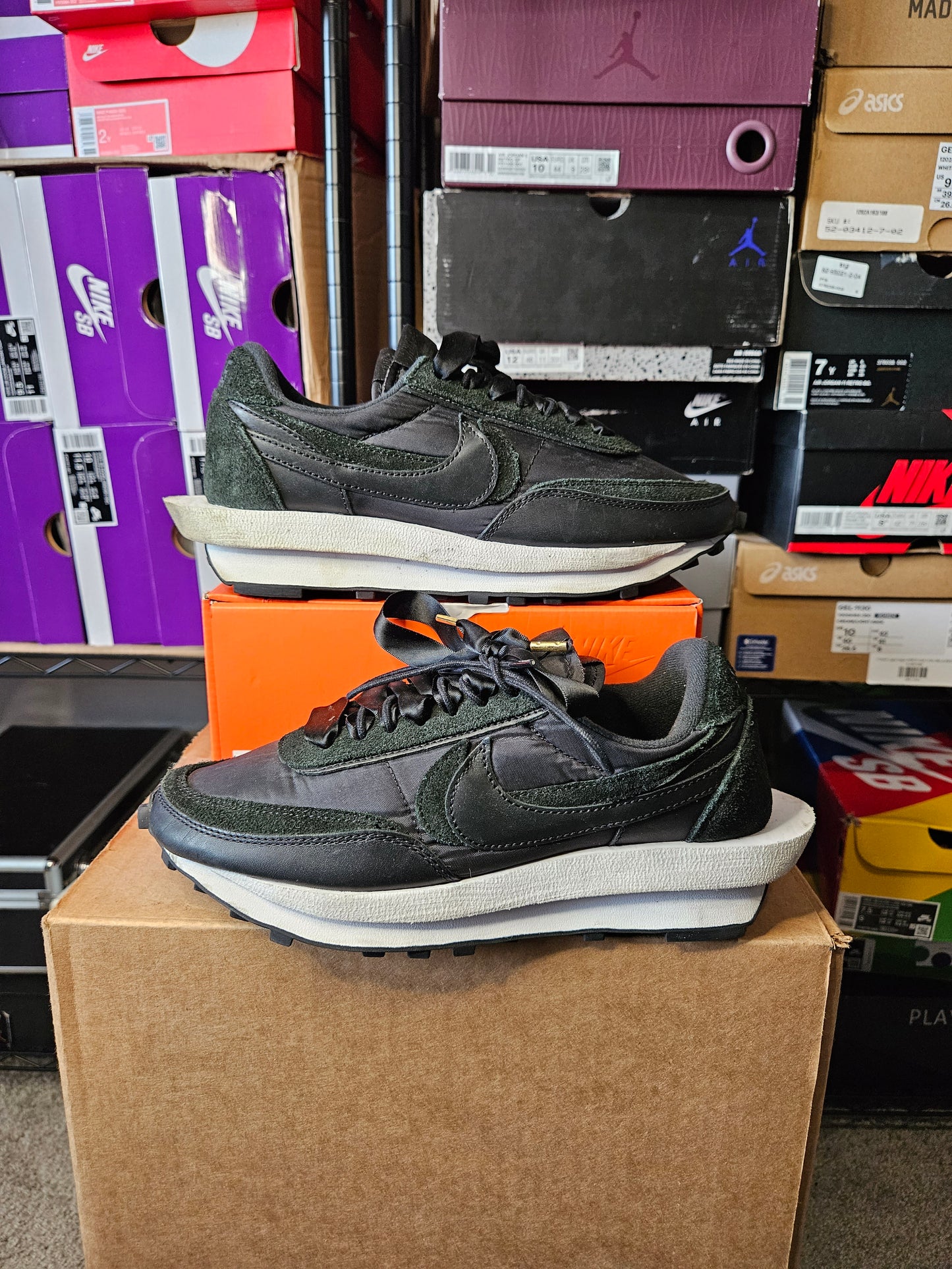 Size 7.5 - Sacai x LDWaffle Black Nylon