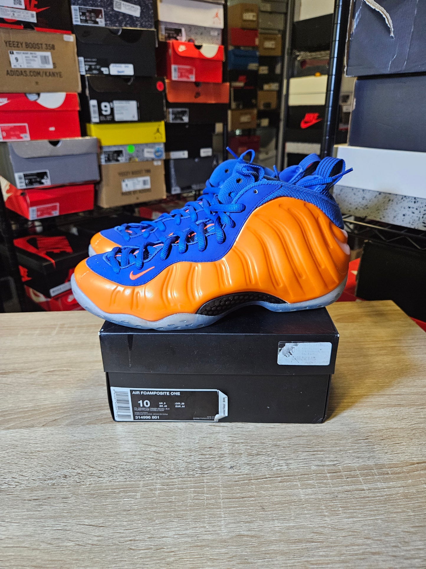 Size 10 - Air Foamposite One Knicks