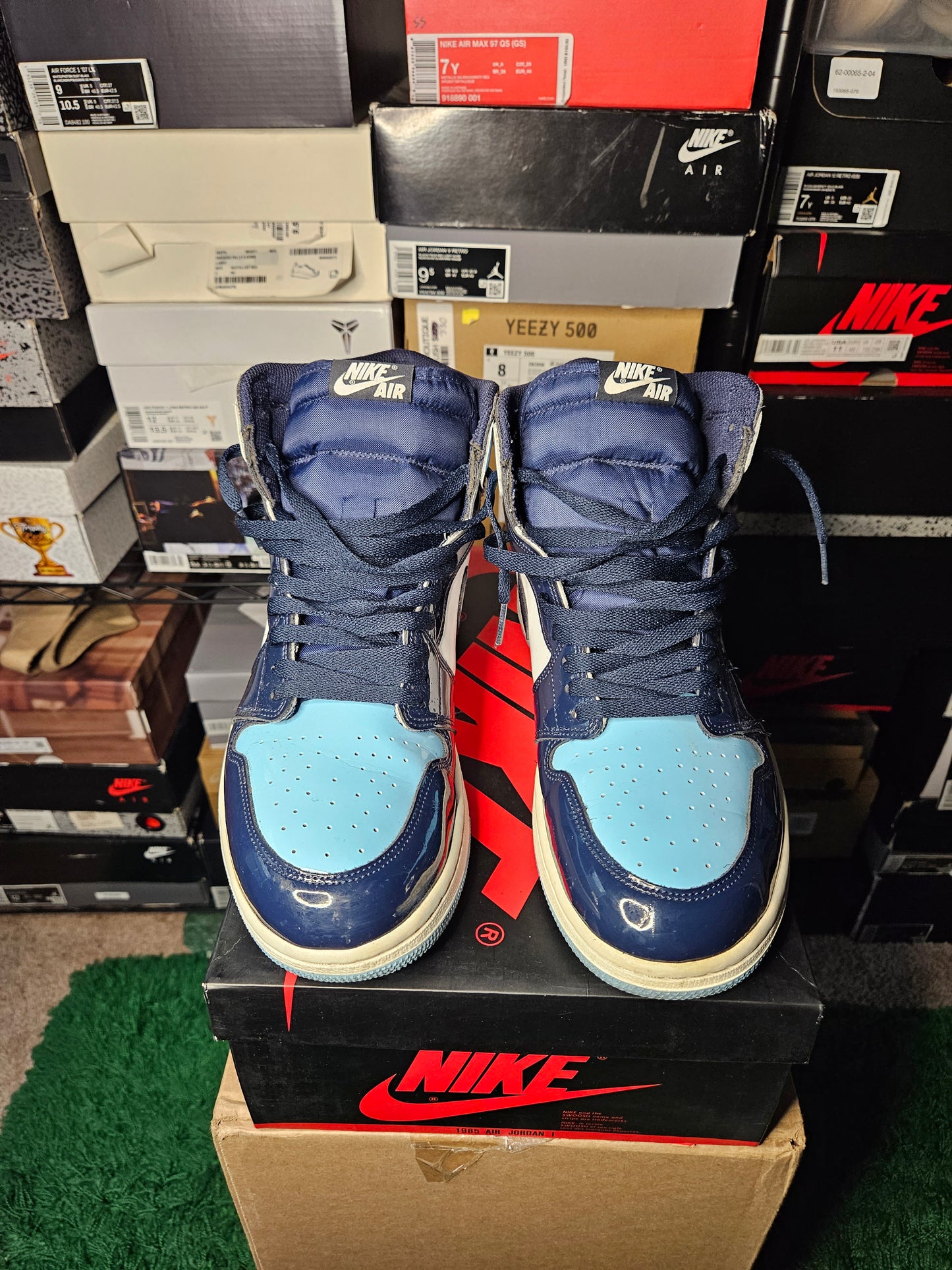 Size 12W/10.5M - AJ 1 Retro OG High Blue Chill