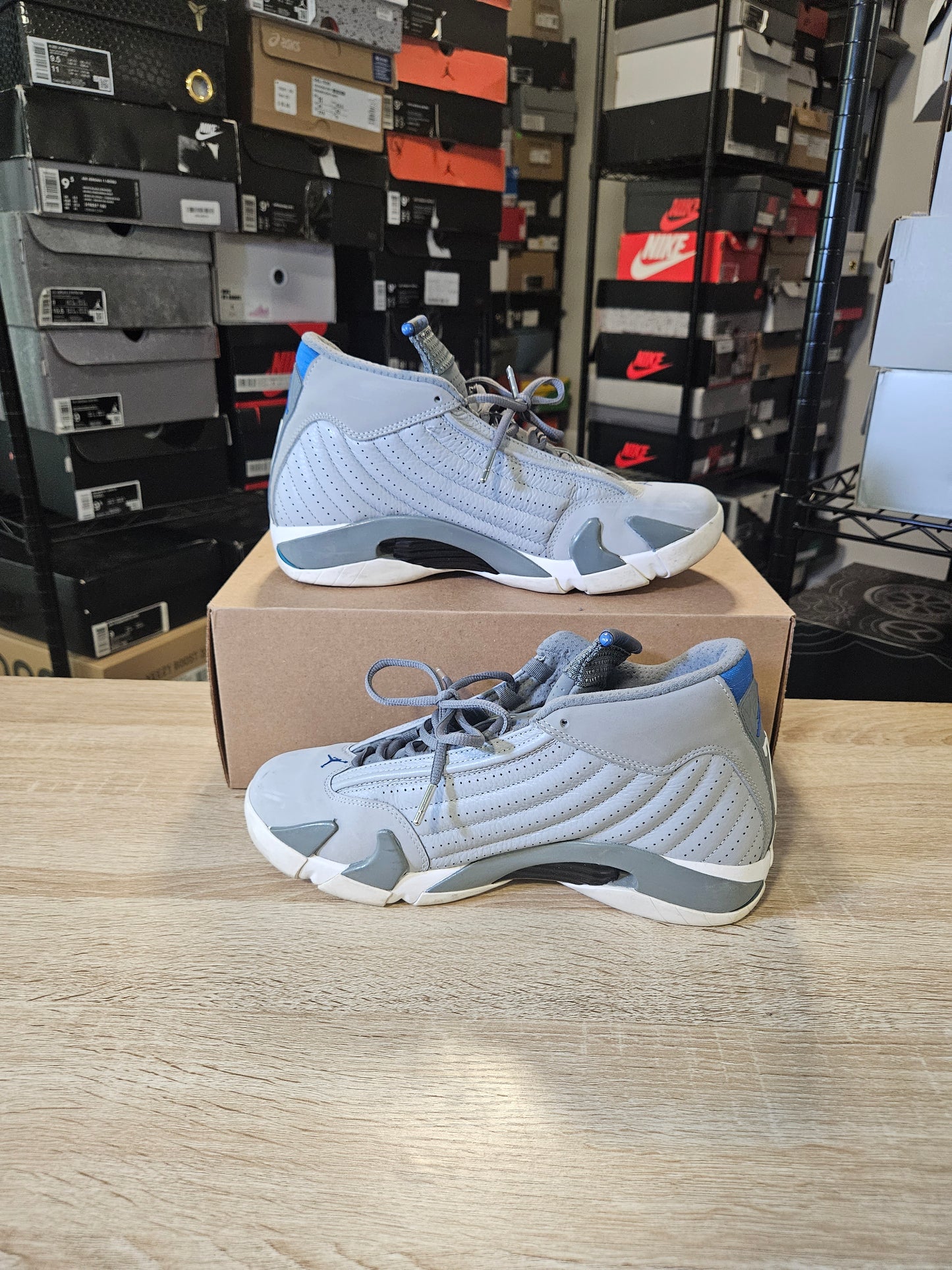 Size 9.5 - AJ 14 Retro Wolf Grey