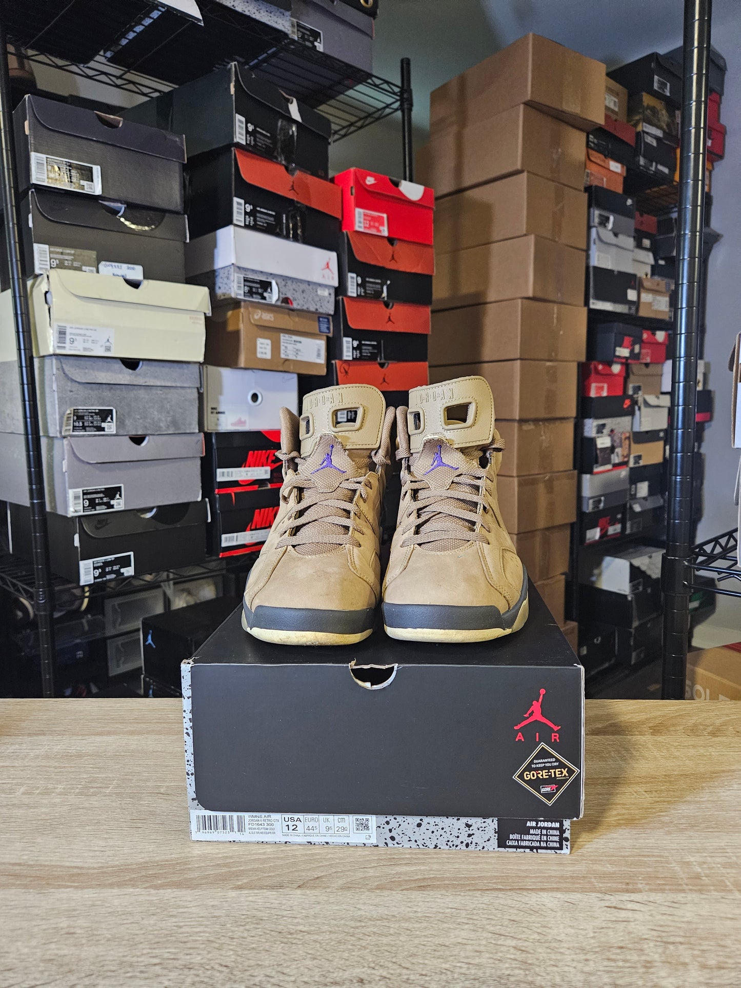 Size 10.5 M - AJ 6 Retro GORE-TEX Brown Kelp