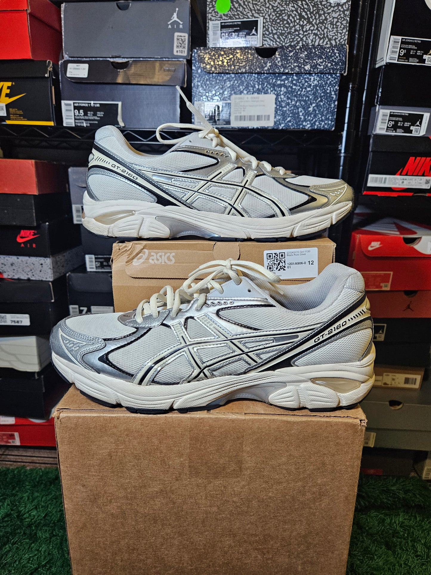 Size 12 - ASICS GT 2160 White Black Cream