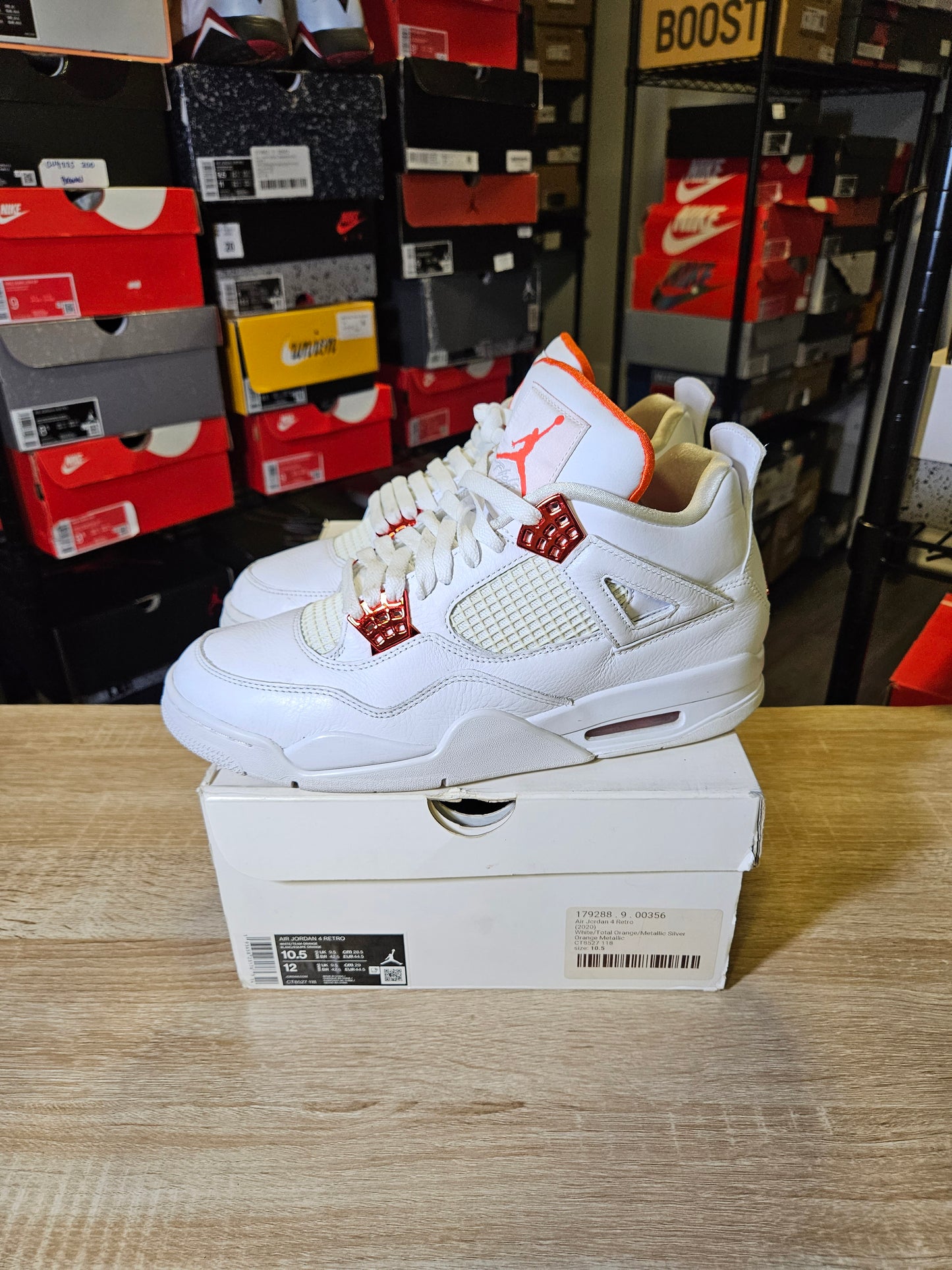 Size 10.5 - AJ 4 Retro Orange Metallic