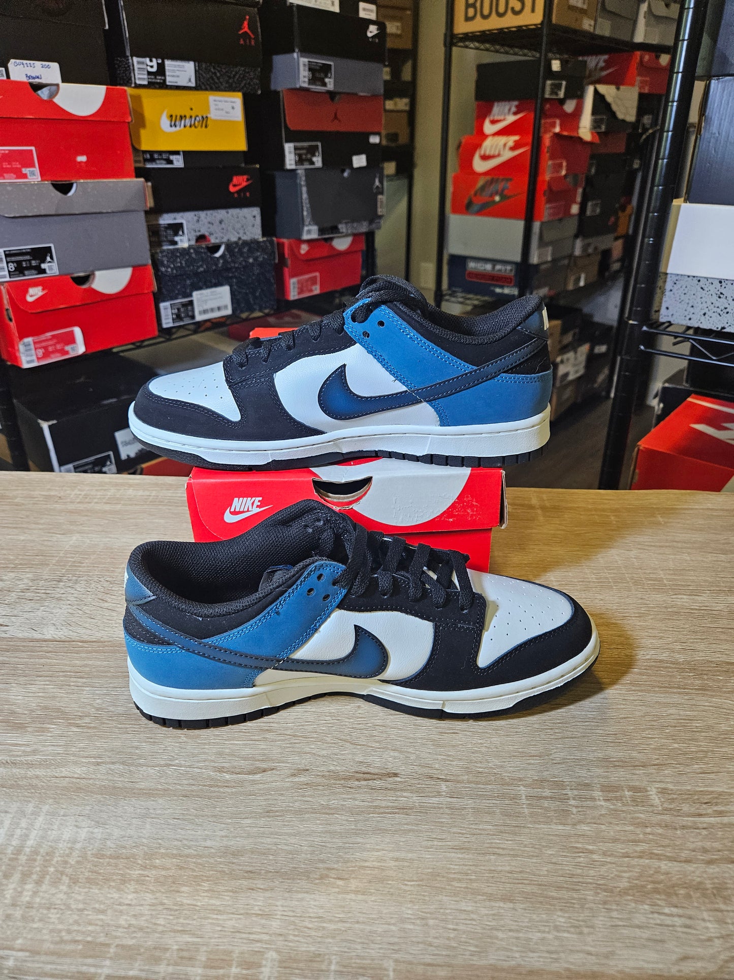 Size 9 - Dunk Low Airbrush Industrial Blue