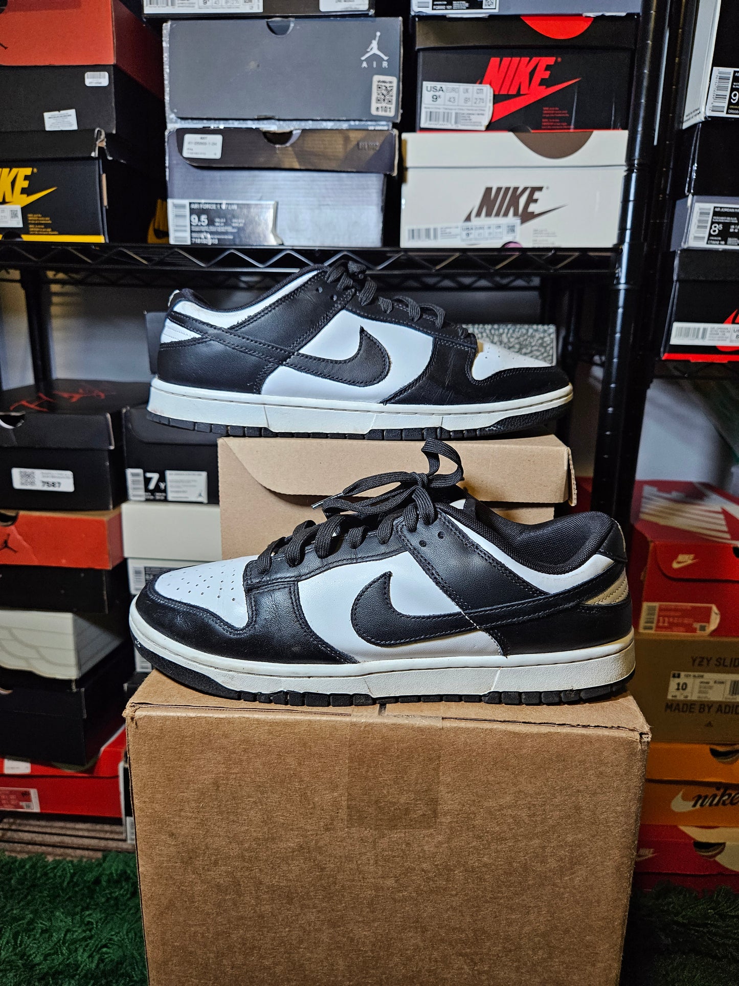 Size 10.5 - Dunk Low Black White