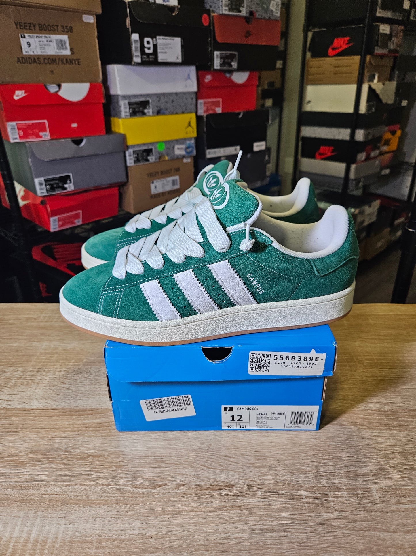 Size 12 - Campus 00s Dark Green Gum