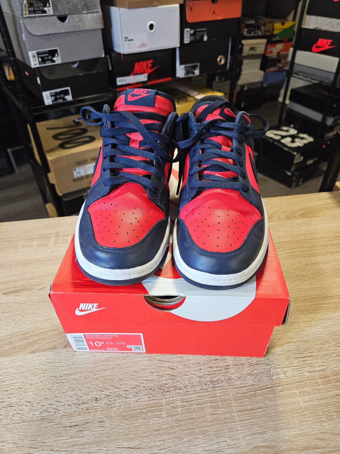 Size 10.5 - Dunk Retro 2024 Low Navy Red