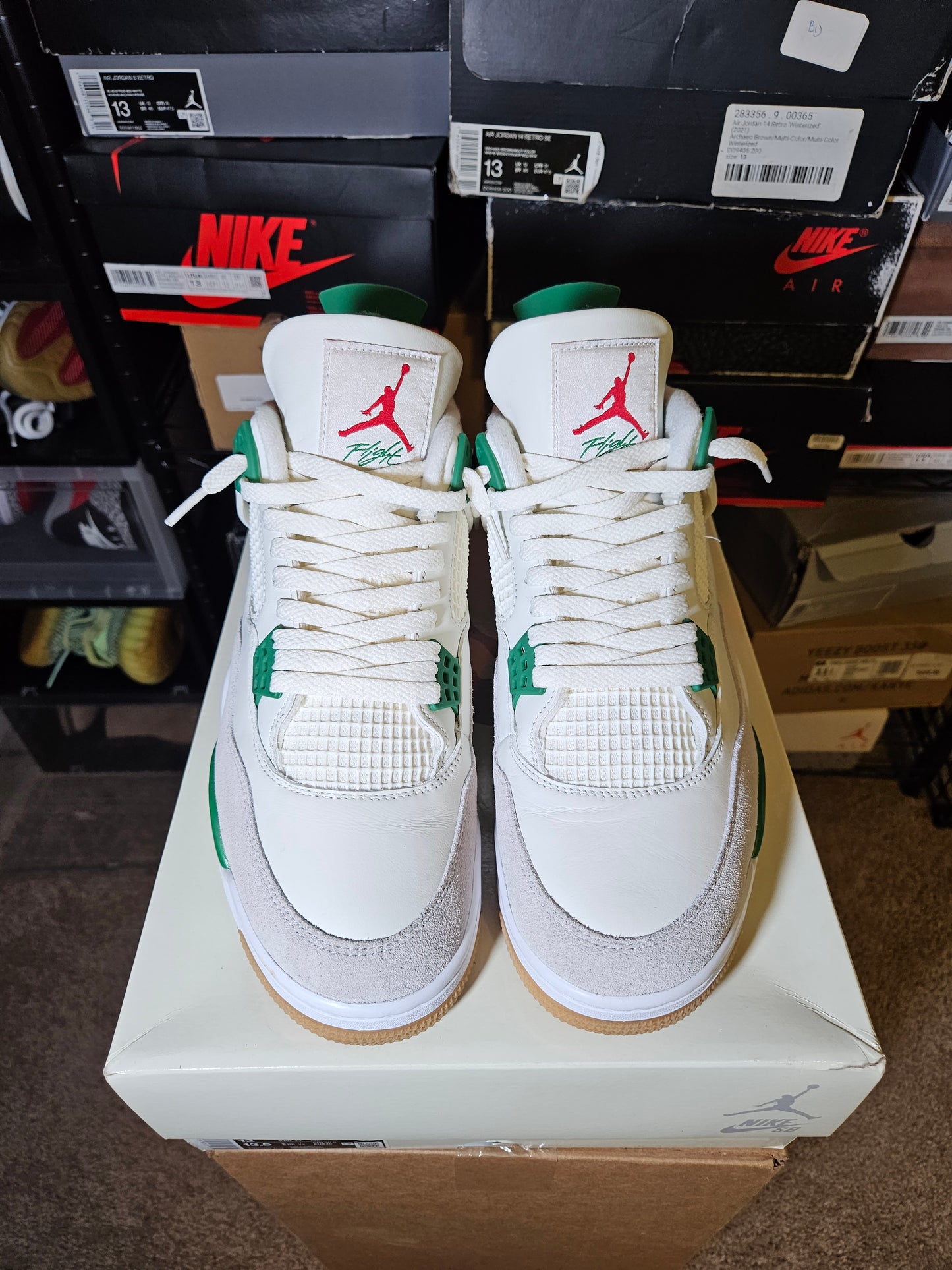Size 12 - AJ 4 Retro SP x Nike SB Mid Pine Green