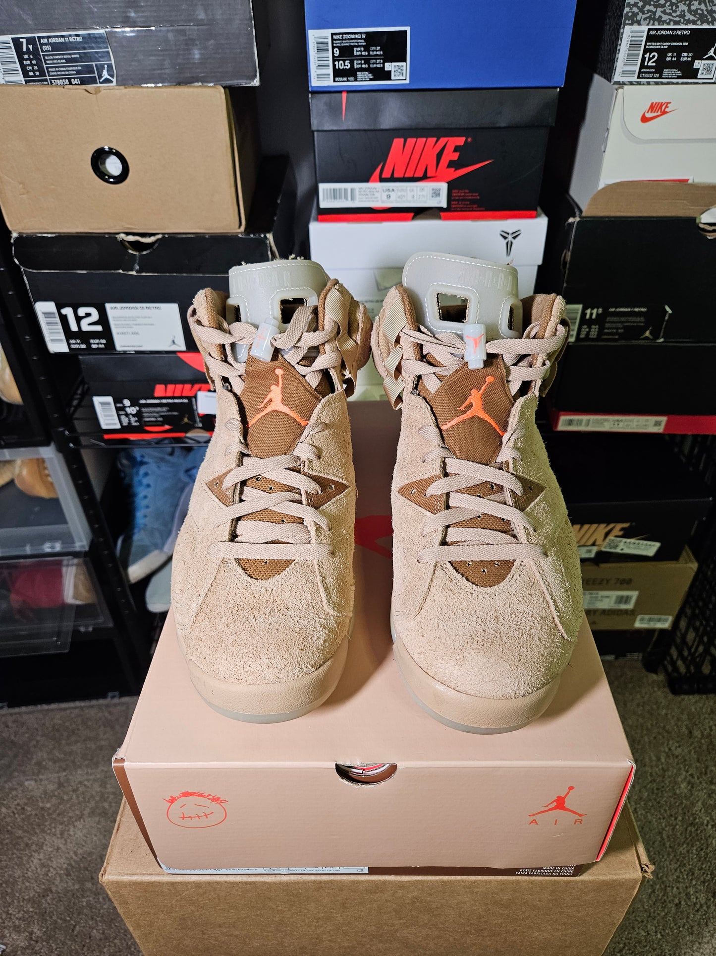 Size 10 - Jordan 6 Retro x Travis Scott Mid British Khaki