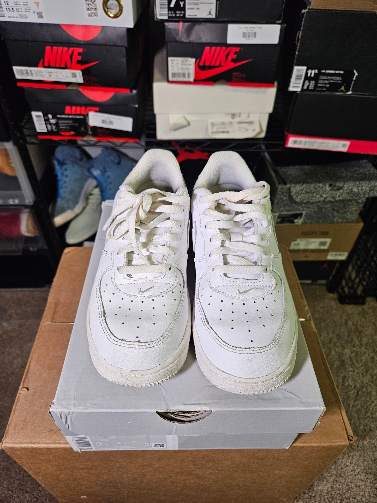 Size 2Y - AF 1 White