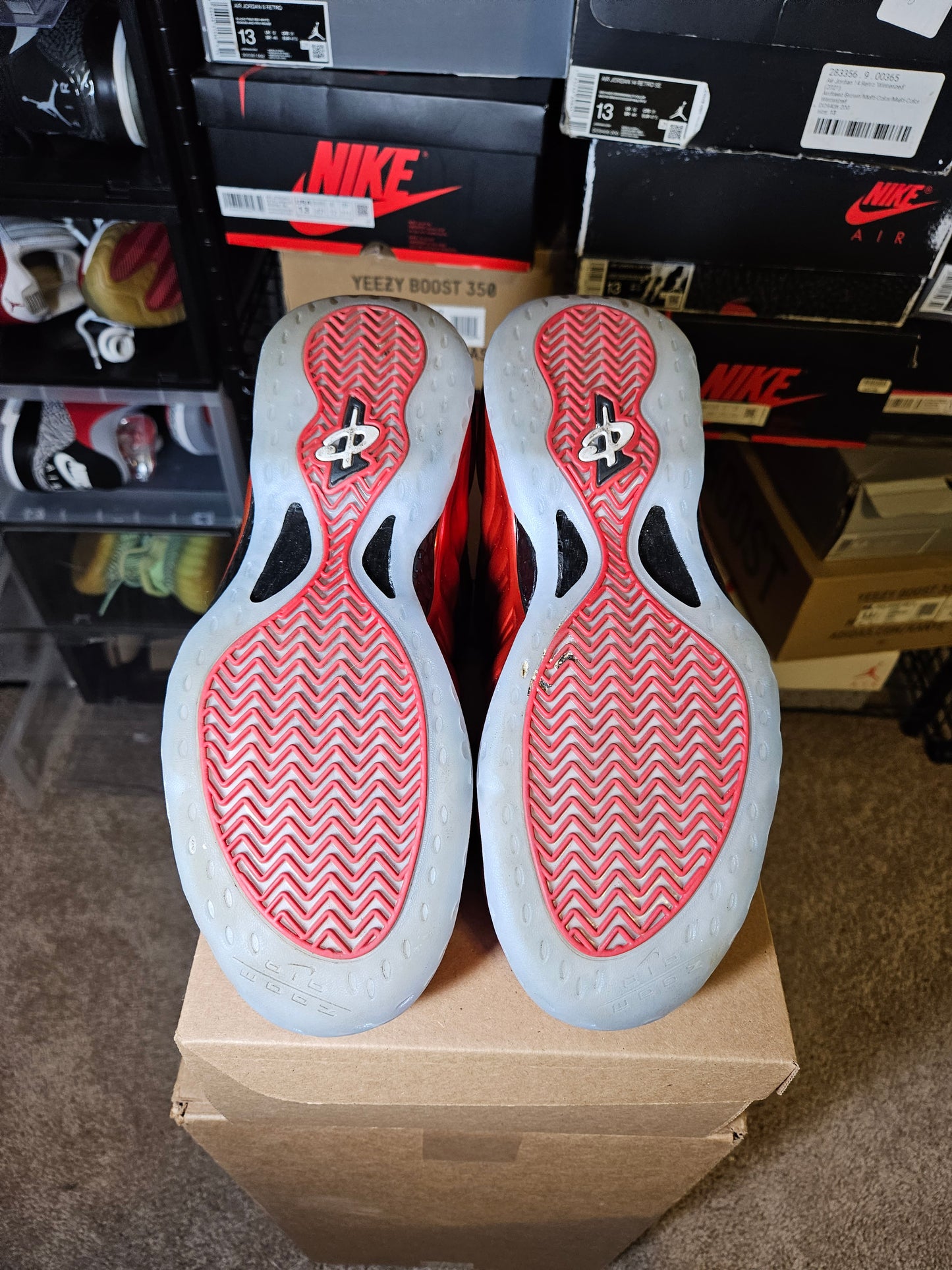 Size 9.5 - Air Foamposite One 2023 Metallic Red