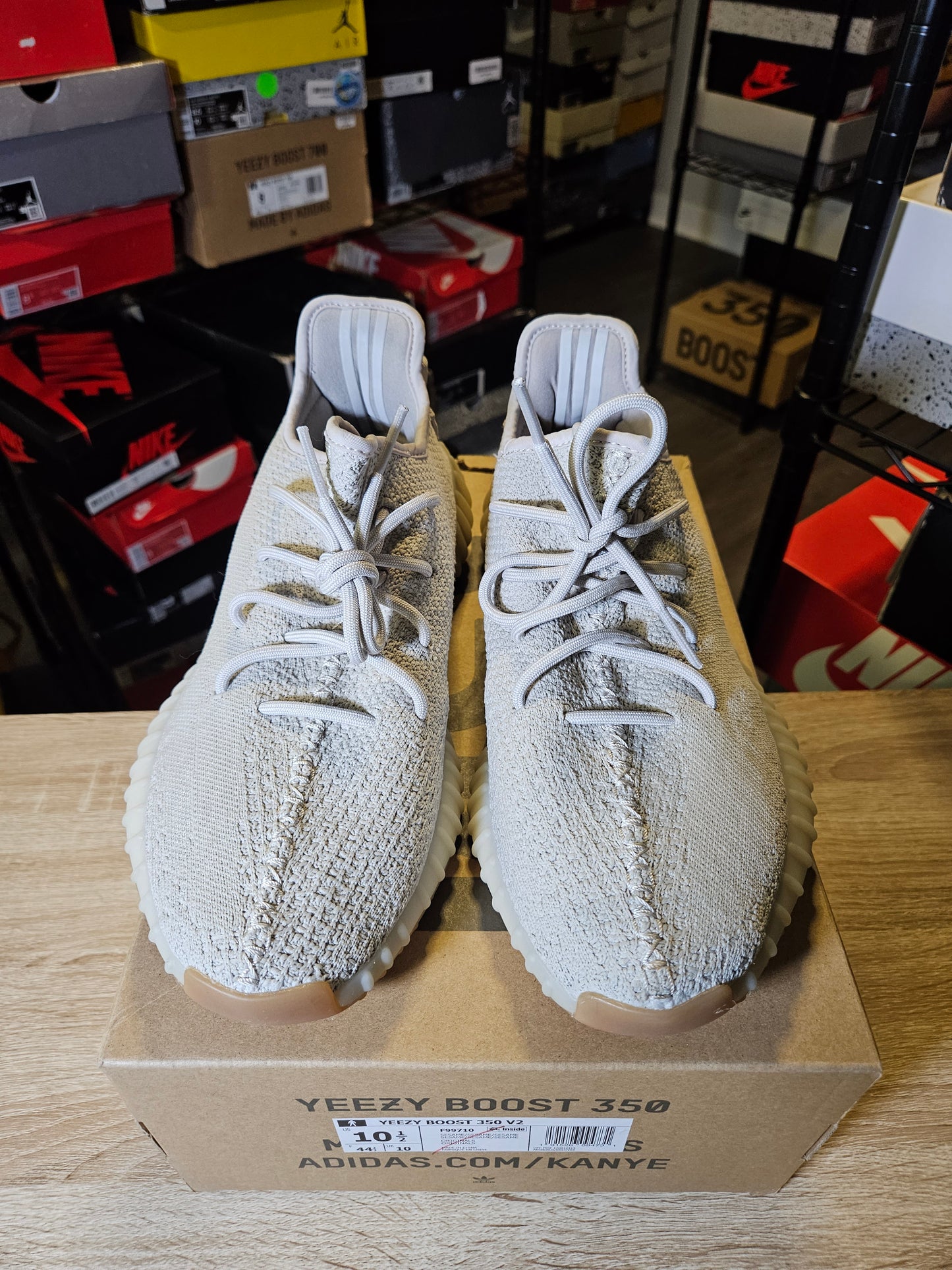 Size 10.5 - adidas Yeezy Boost 350 V2 Low Sesame
