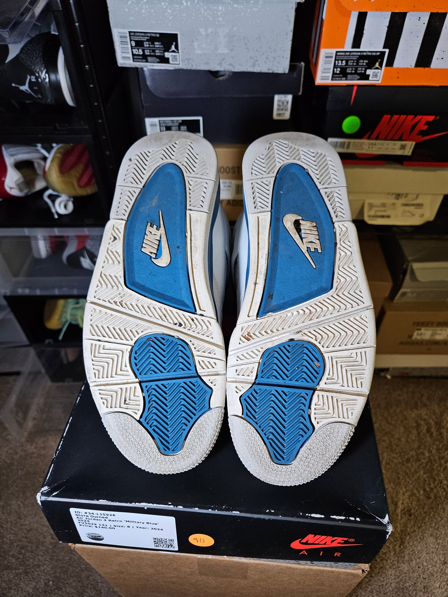 Size 8 - AJ 4 Retro 2024 Military Blue