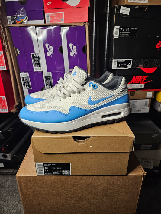 Size 9.5 - Air Max 1 Golf White University Blue