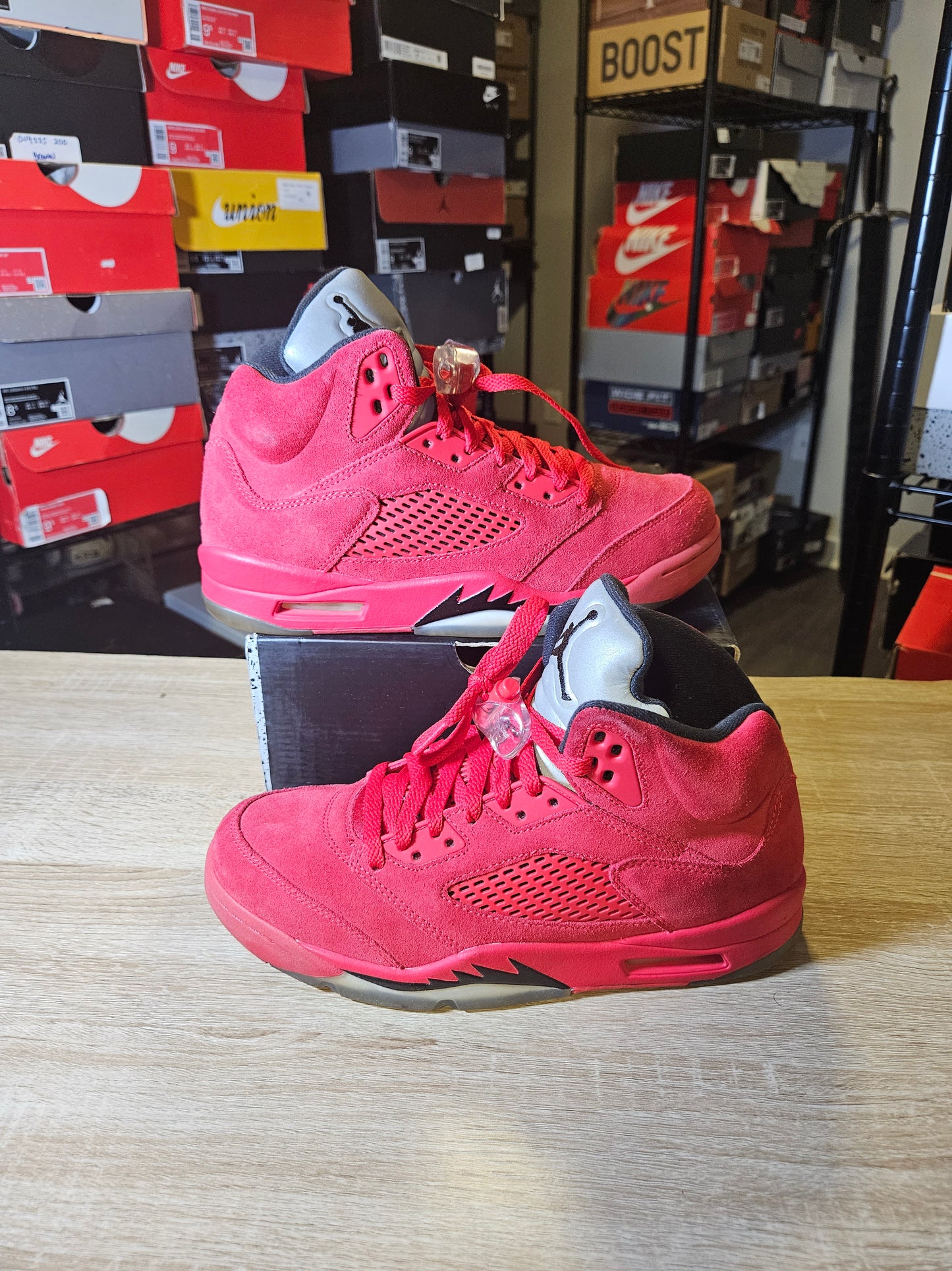 Size 8 - AJ 5 Retro Red Suede