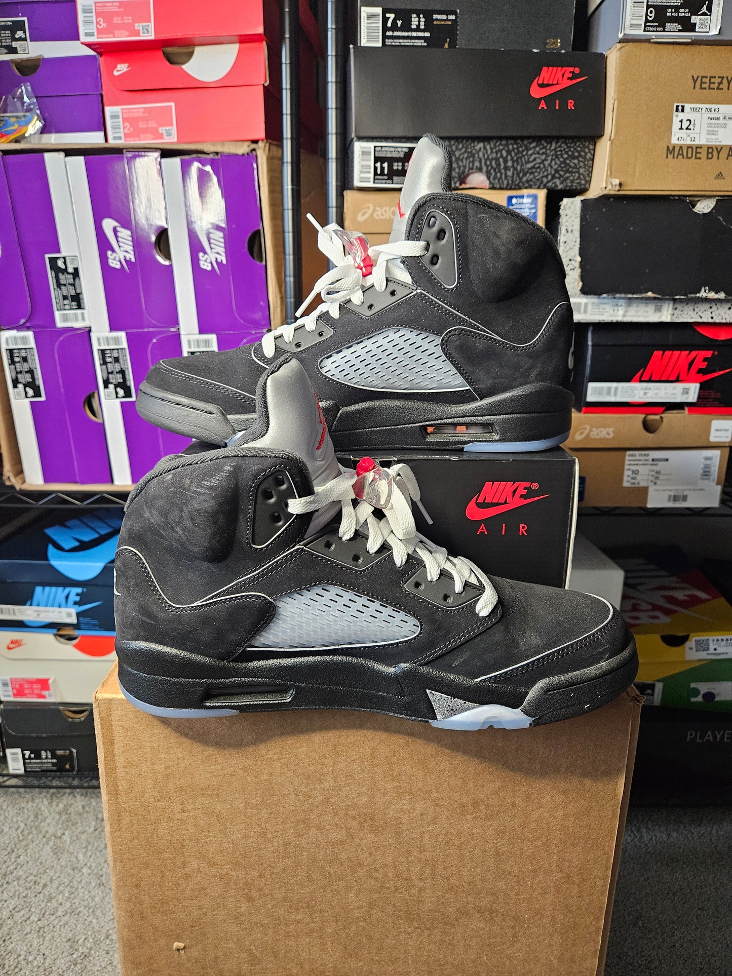 Size 12 - AJ 5 Retro OG Black Metallic Reimagined