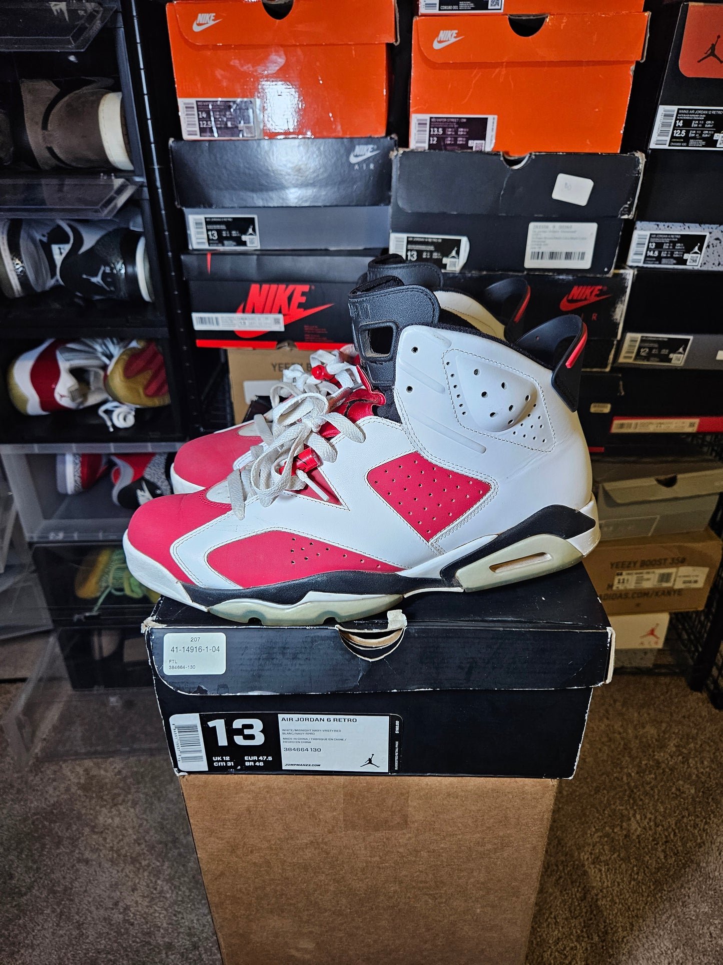 Size 13 - AJ 6 Retro 2014 Carmine
