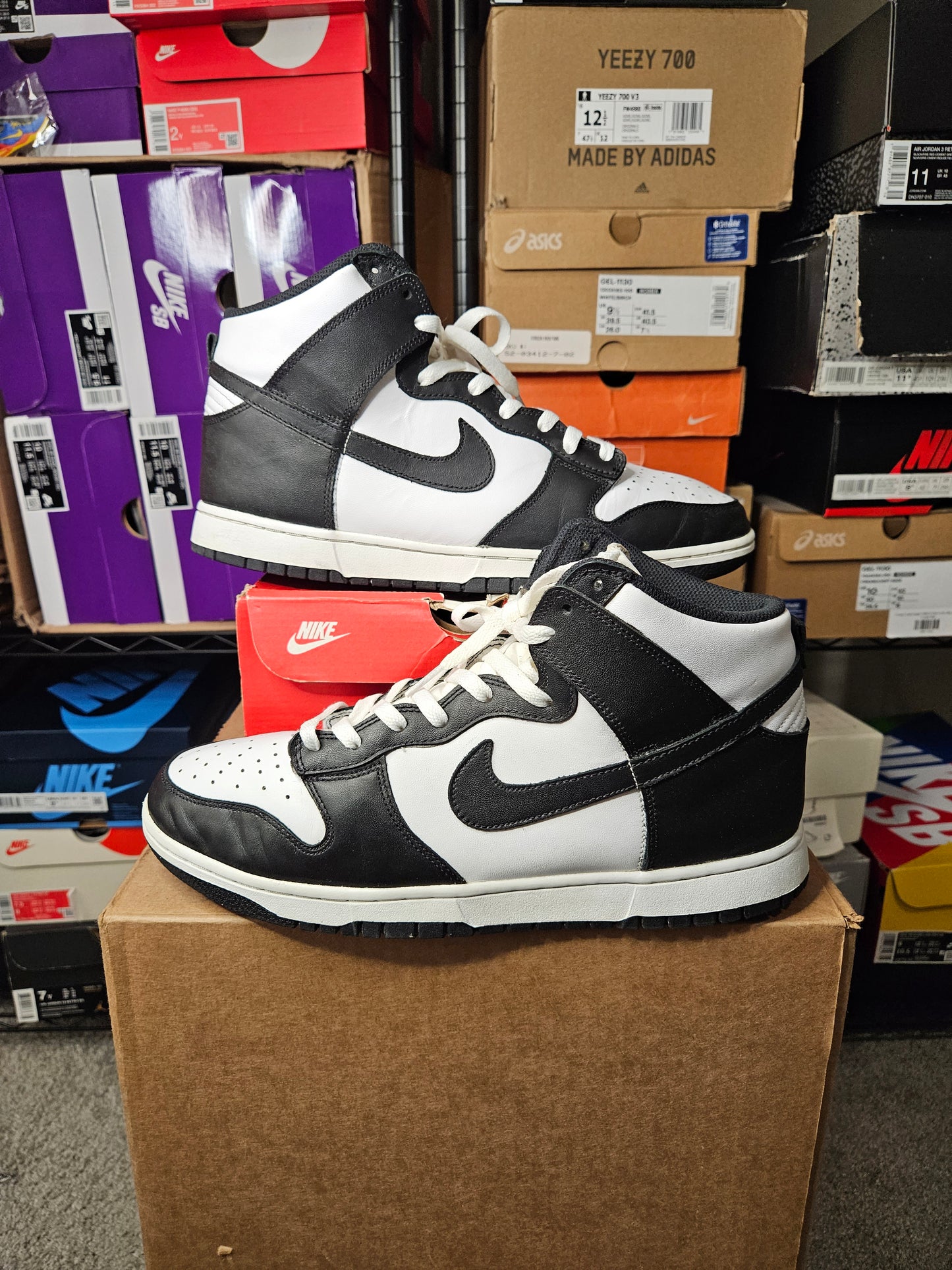 Size 11.5 - Dunk High Black White