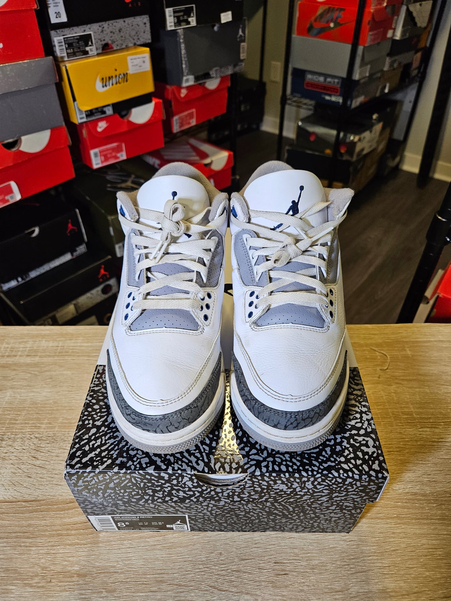 Size 8.5 - AJ 3 Retro Midnight Navy