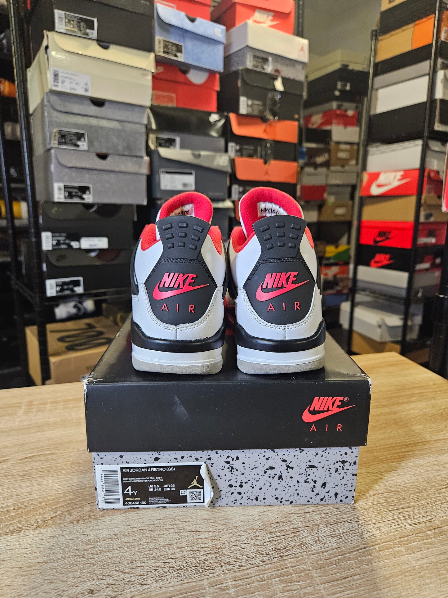 Size 4 - AJ 4 Fire Red