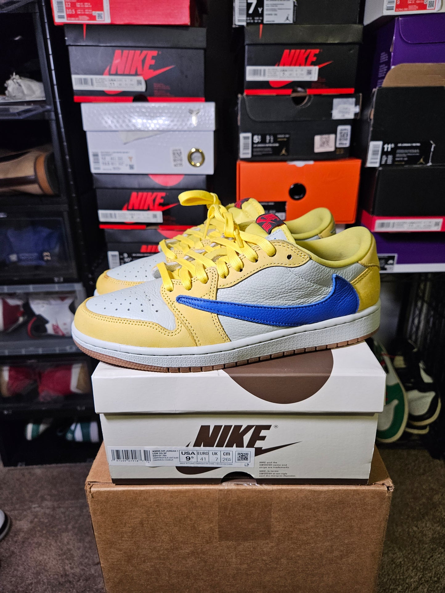 Size 9.5W/8M - Travis Scott x AJ 1 Retro OG SP Low Canary