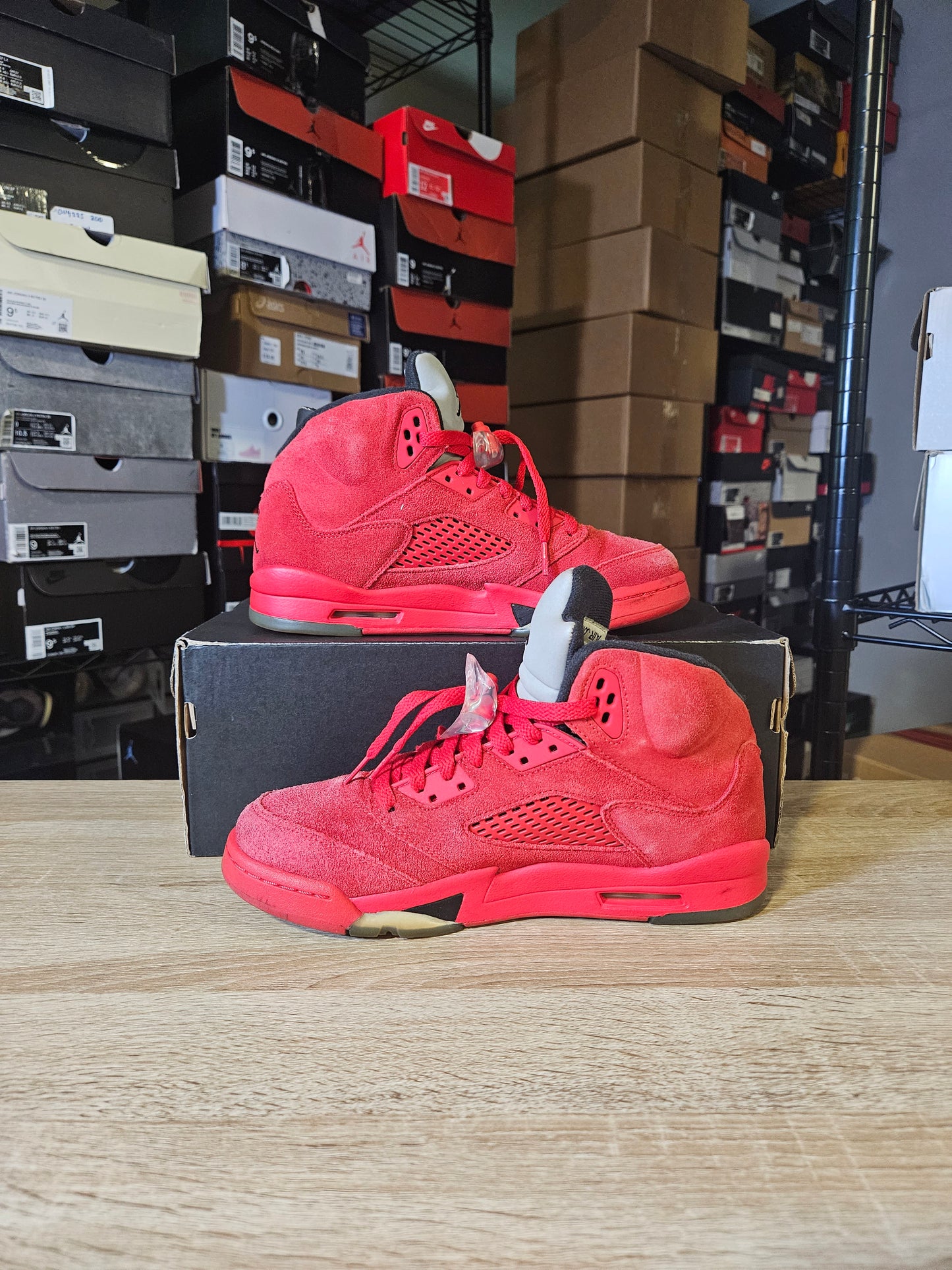 Size 7 (GS) - AJ 5 Retro Mid Red Suede