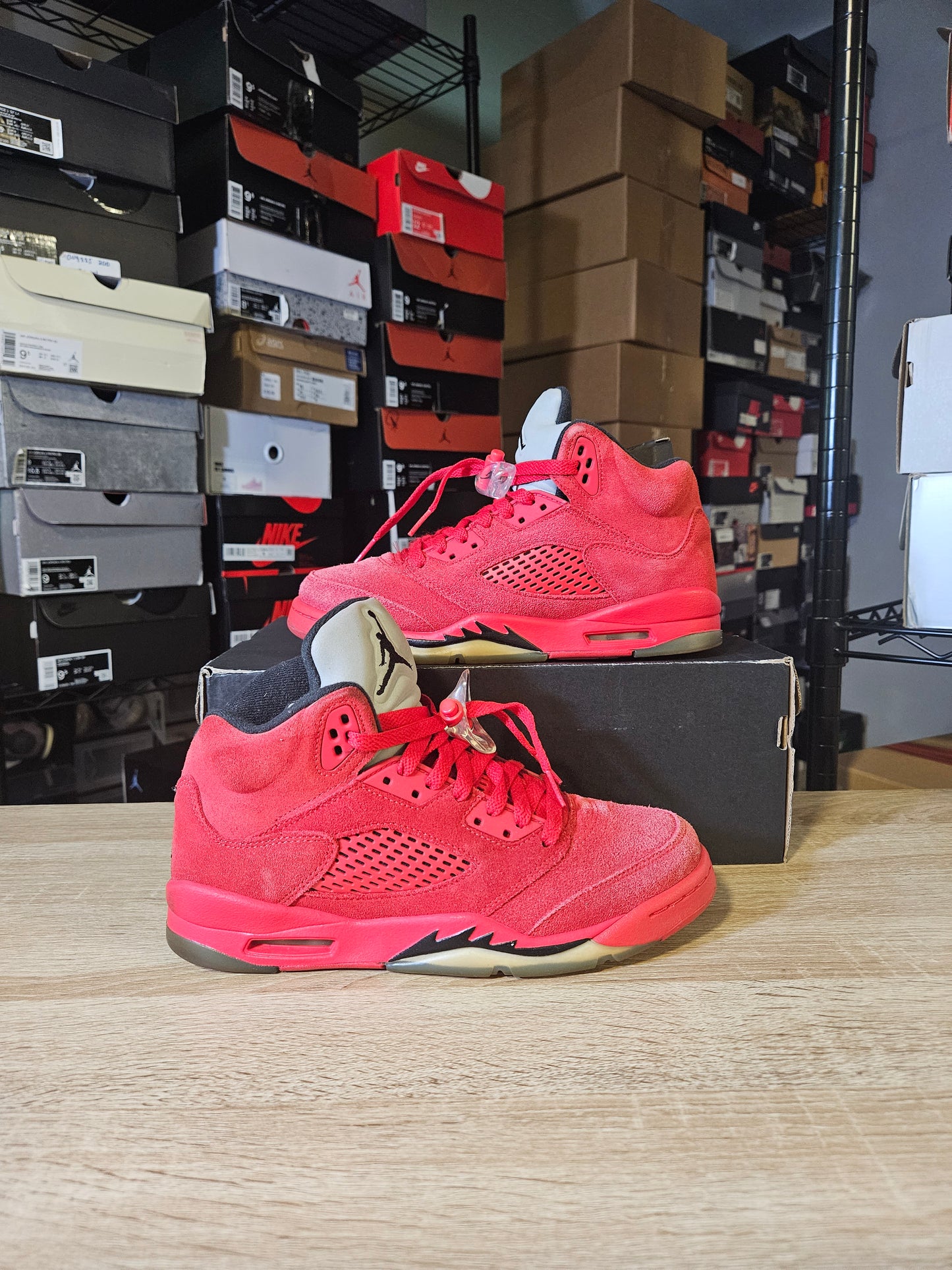 Size 7 (GS) - AJ 5 Retro Mid Red Suede