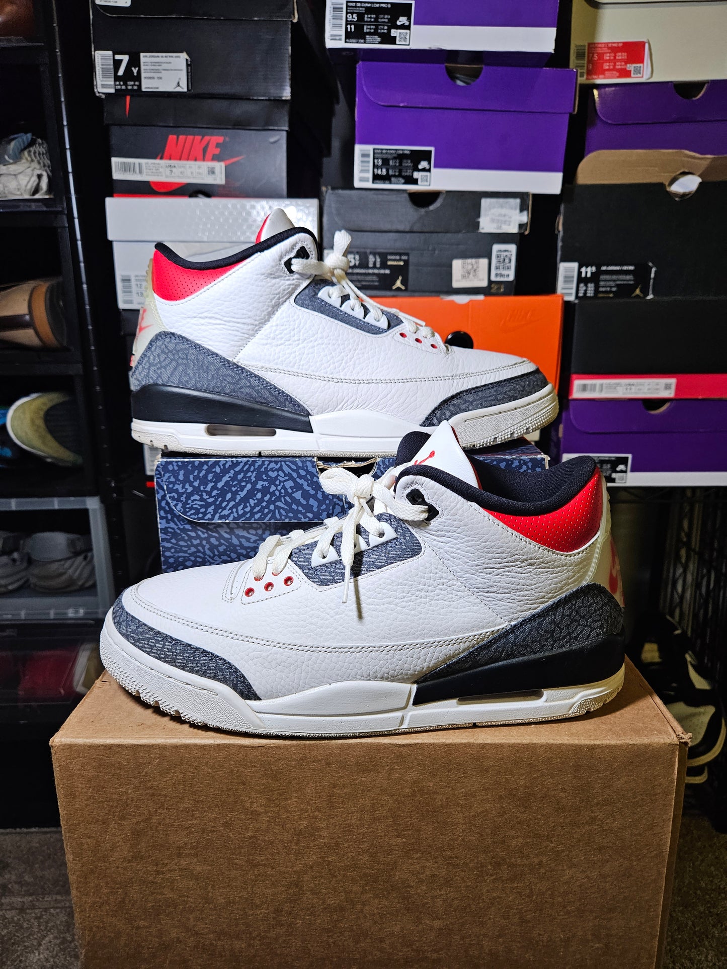 Size 11.5 - AJ 3 Retro Denim SE Fire Red 2020