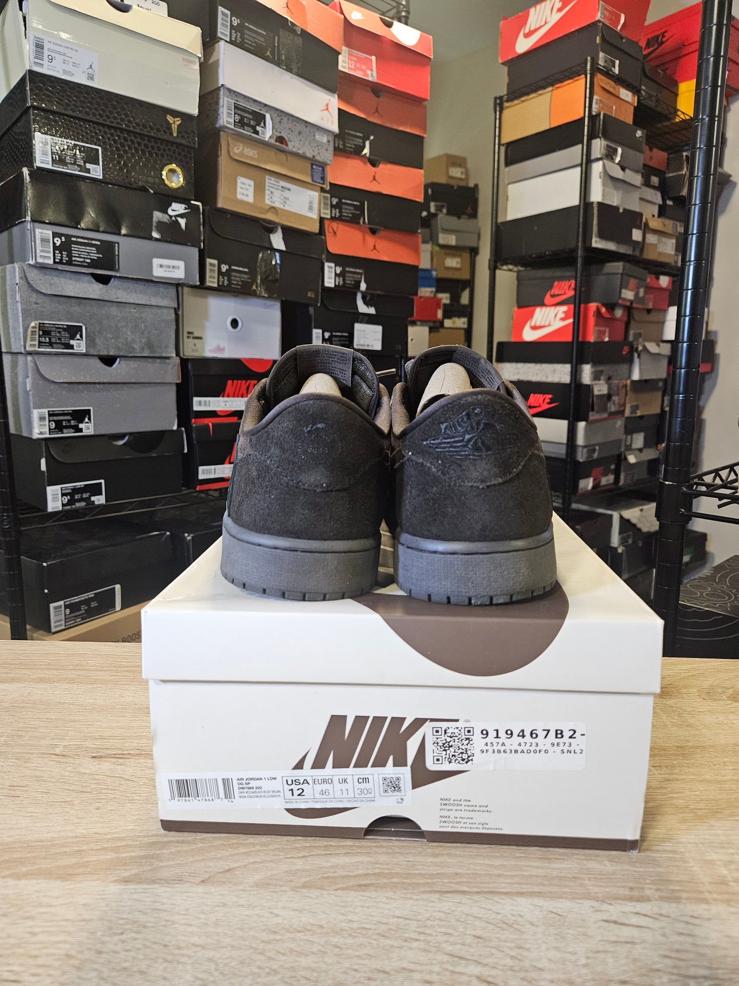 Size 12 - Travis Scott x AJ 1 Retro OG SP Low Velvet Brown