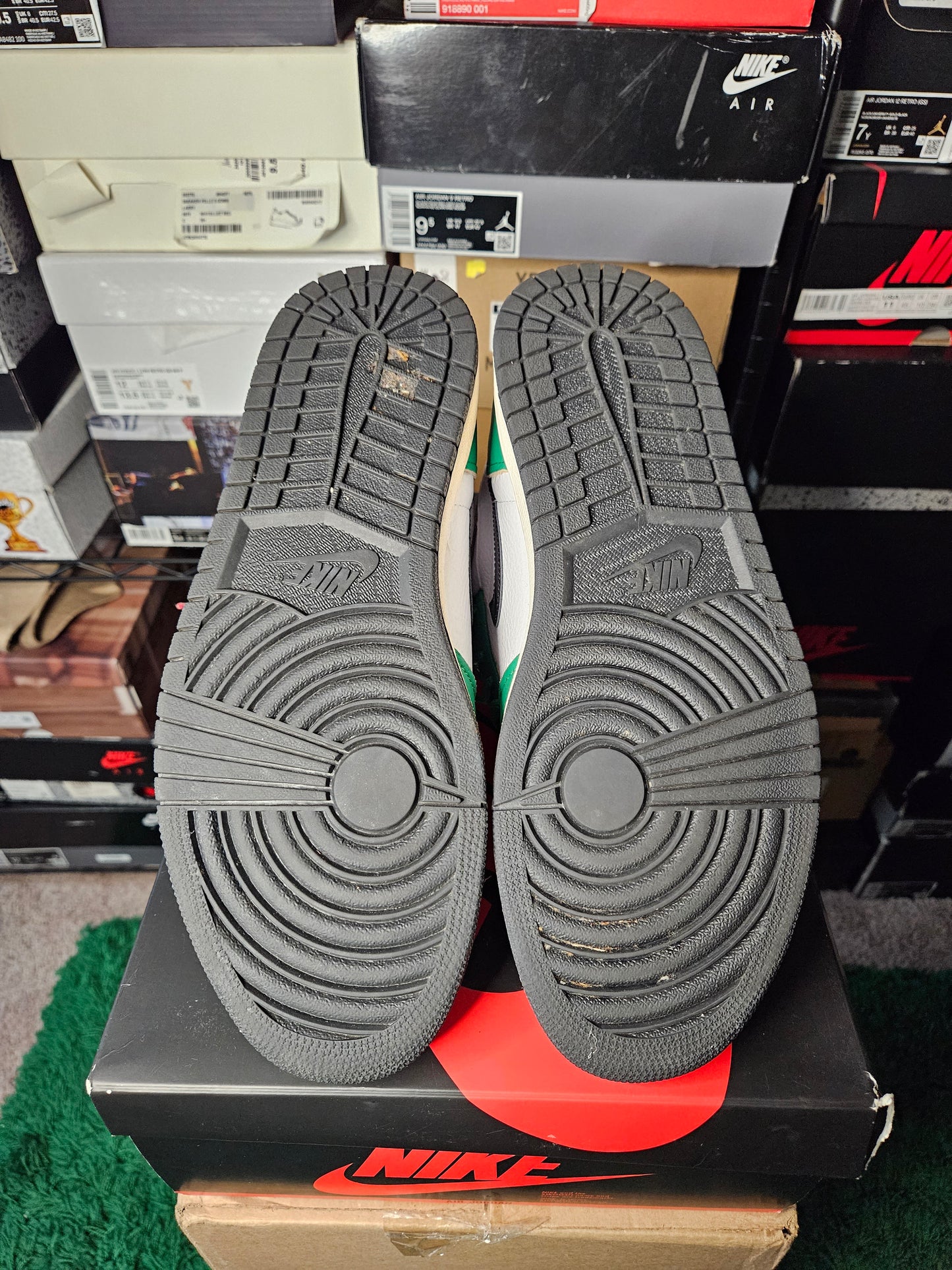 Size 12W/10.5M - AJ 1 Retro OG High Lucky Green