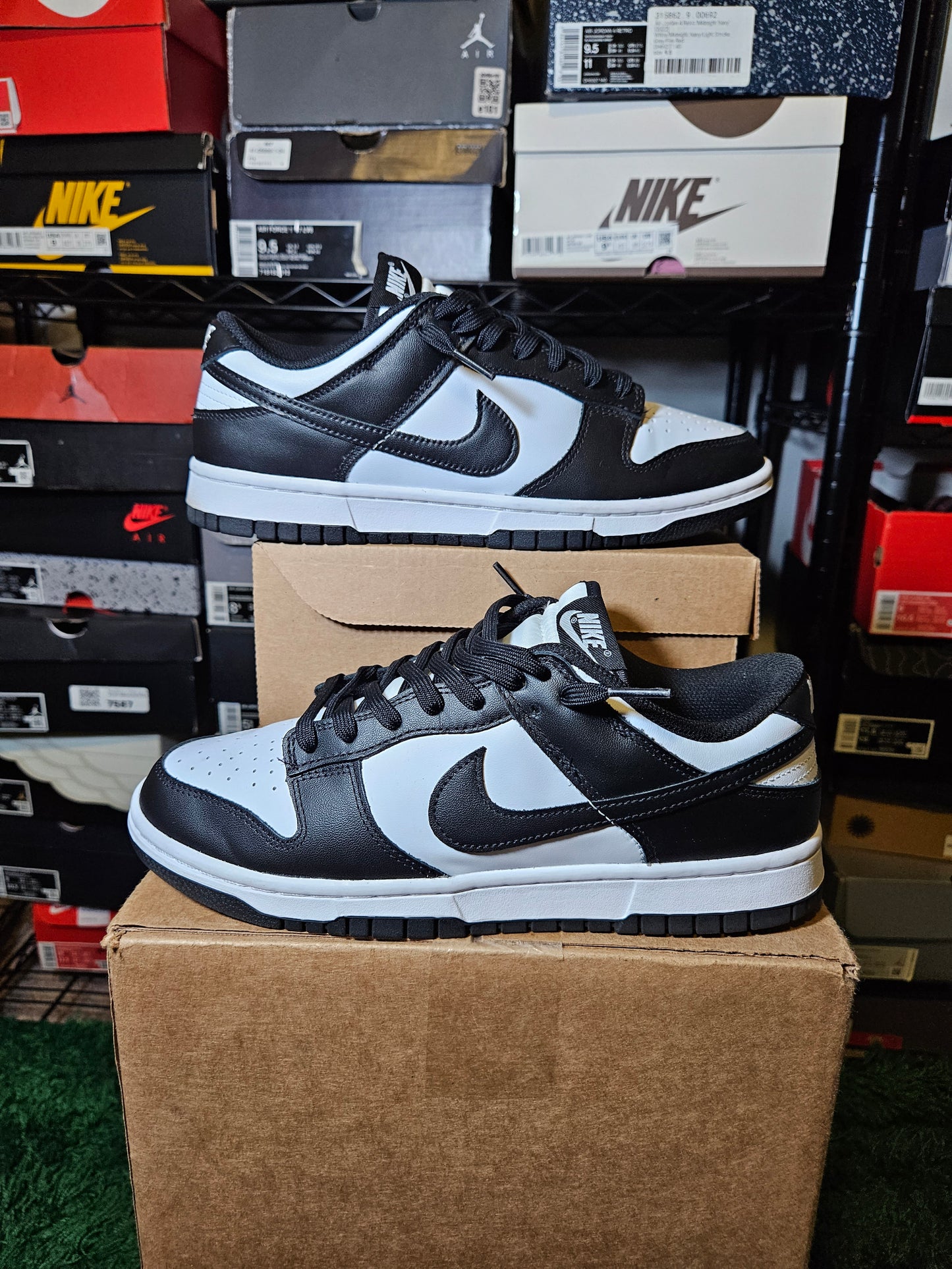 Size 10W/8.5M - Nike Dunk Low Black White