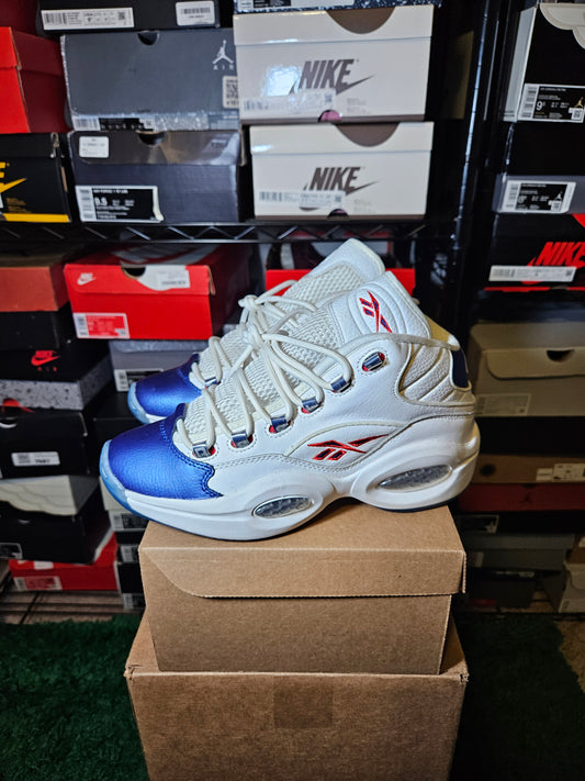 Size 9 - Reebok Question 2022 Mid Blue Toe