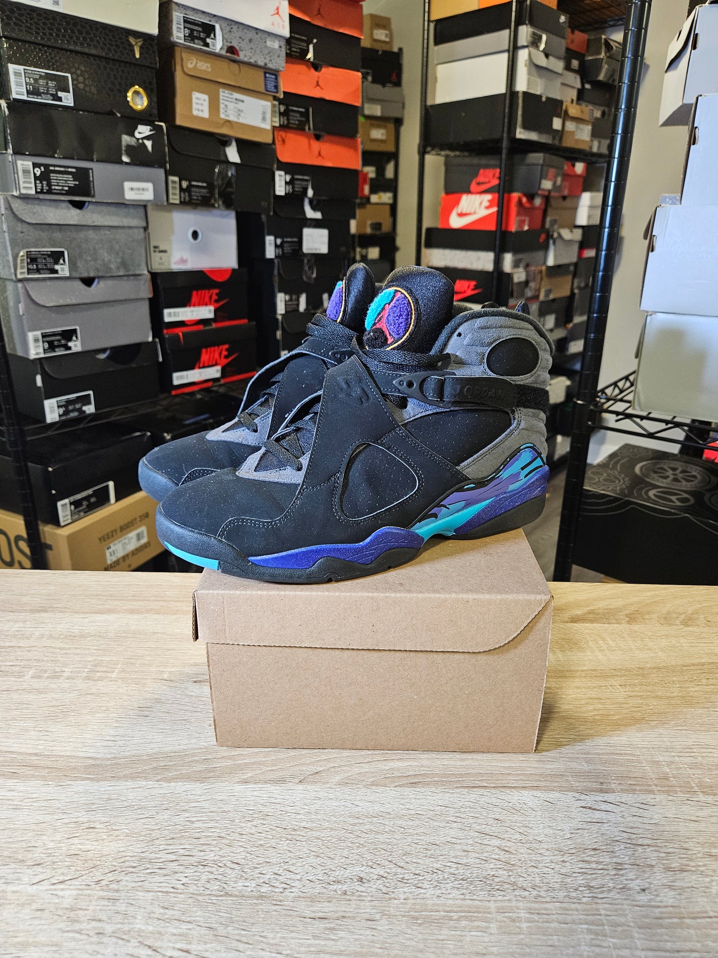 Size 10 - AJ 8 Retro Aqua 2015