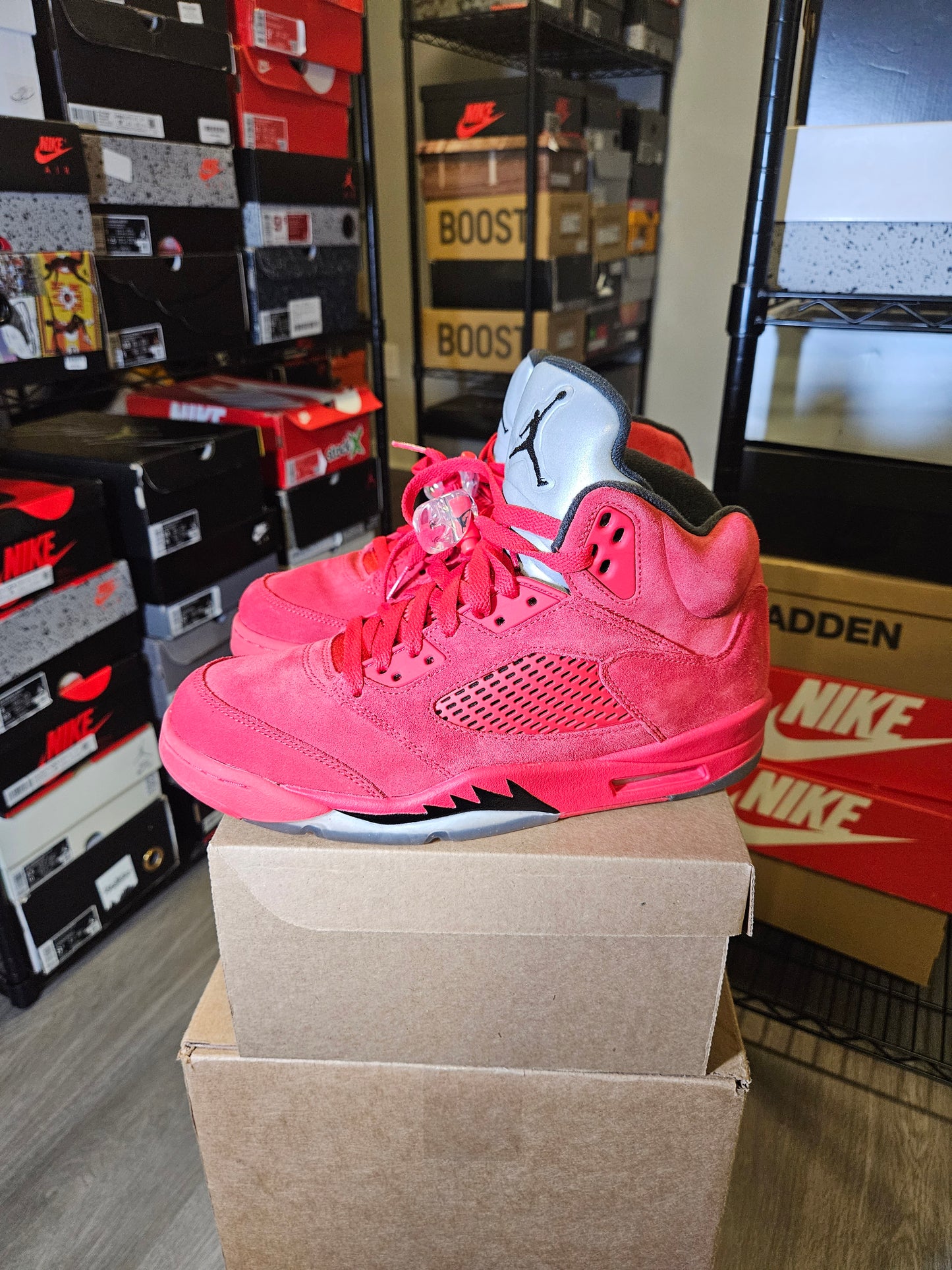 Size 8 - AJ 5 Retro Red Suede