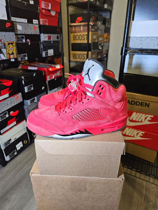 Size 8 - AJ 5 Retro Red Suede