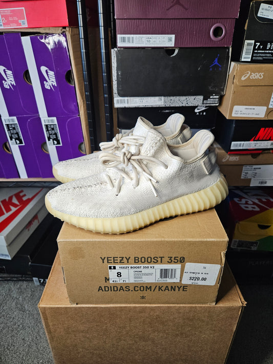 Size 8 - YZY Boost 350 V2 Low Cream White / Triple White