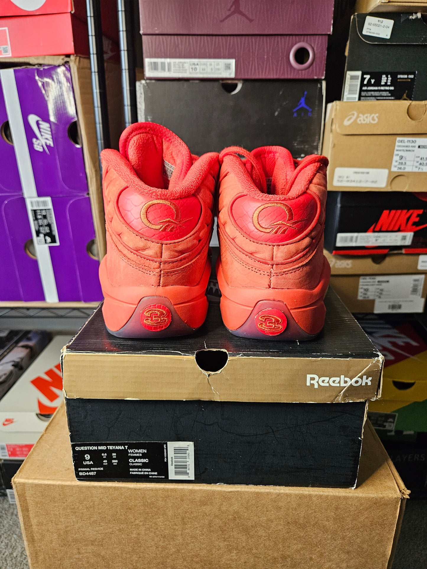 Size 7 - Reebok Teyana Taylor x Question Mid Primal Red