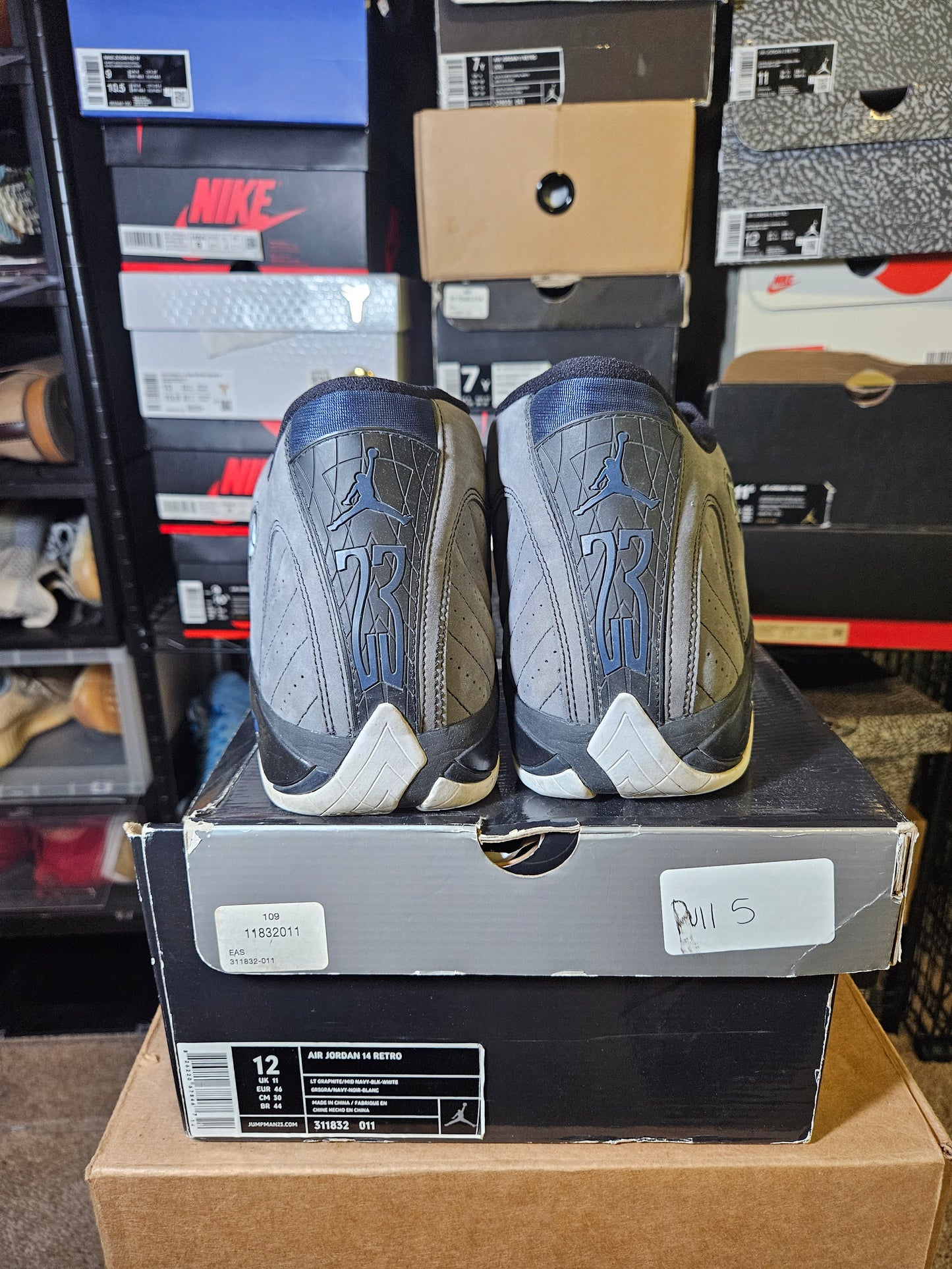 Size 12 - Air Jordan 14 Retro Graphite Navy