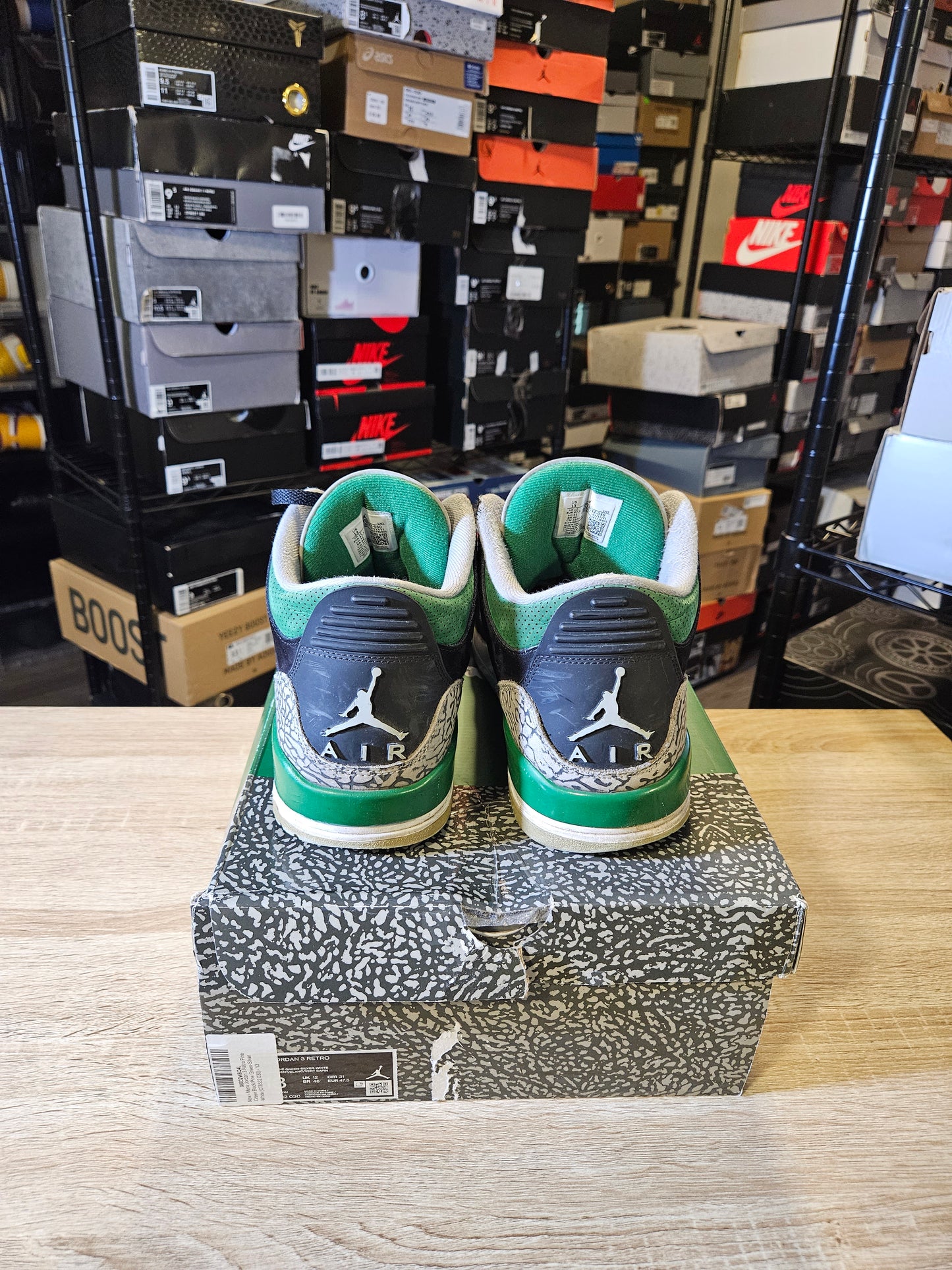 Size 13 - AJ 3 Retro Mid Pine Green