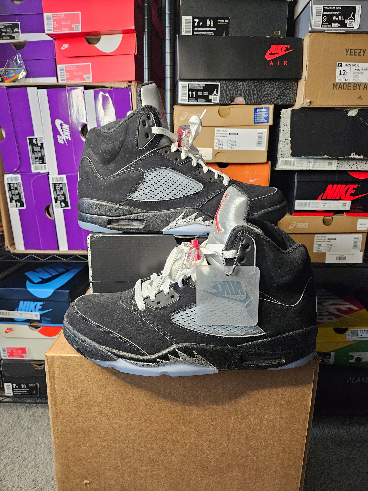 Size 12 - AJ 5 Retro OG Black Metallic Reimagined