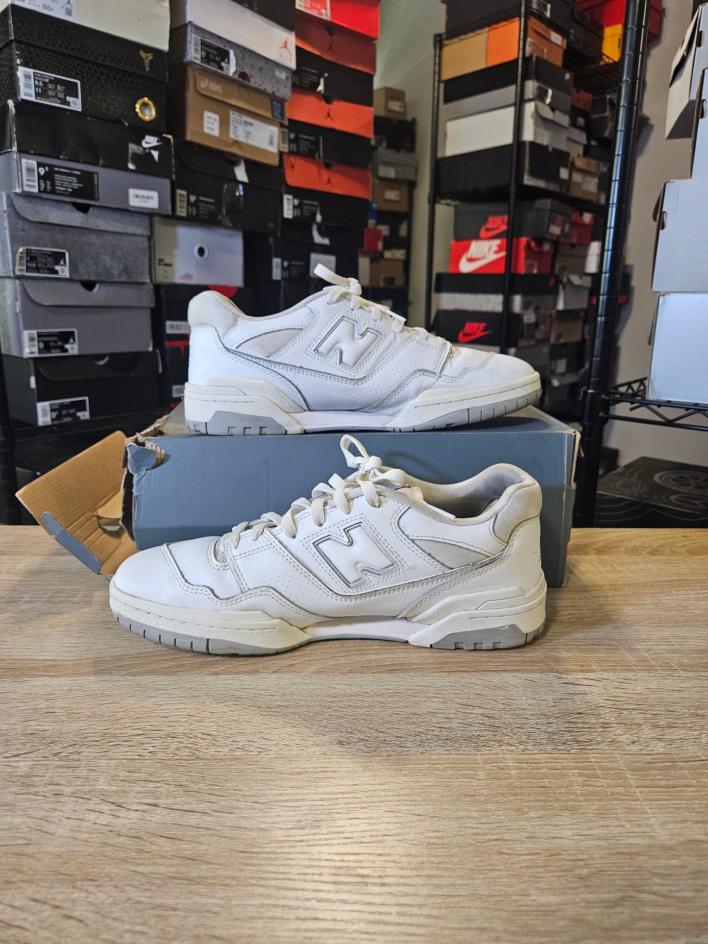 Size 10.5 - NB 550 White Grey