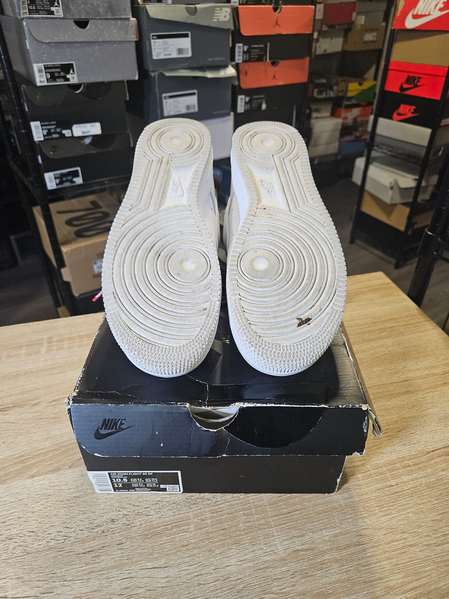 Size 10 - Air Force 1 x Supreme Low Box Logo - White