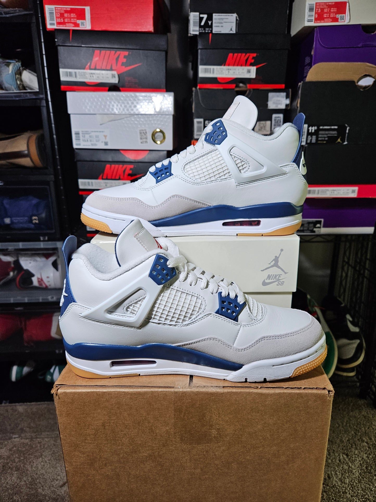 Size 8 - AJ 4 SB Navy