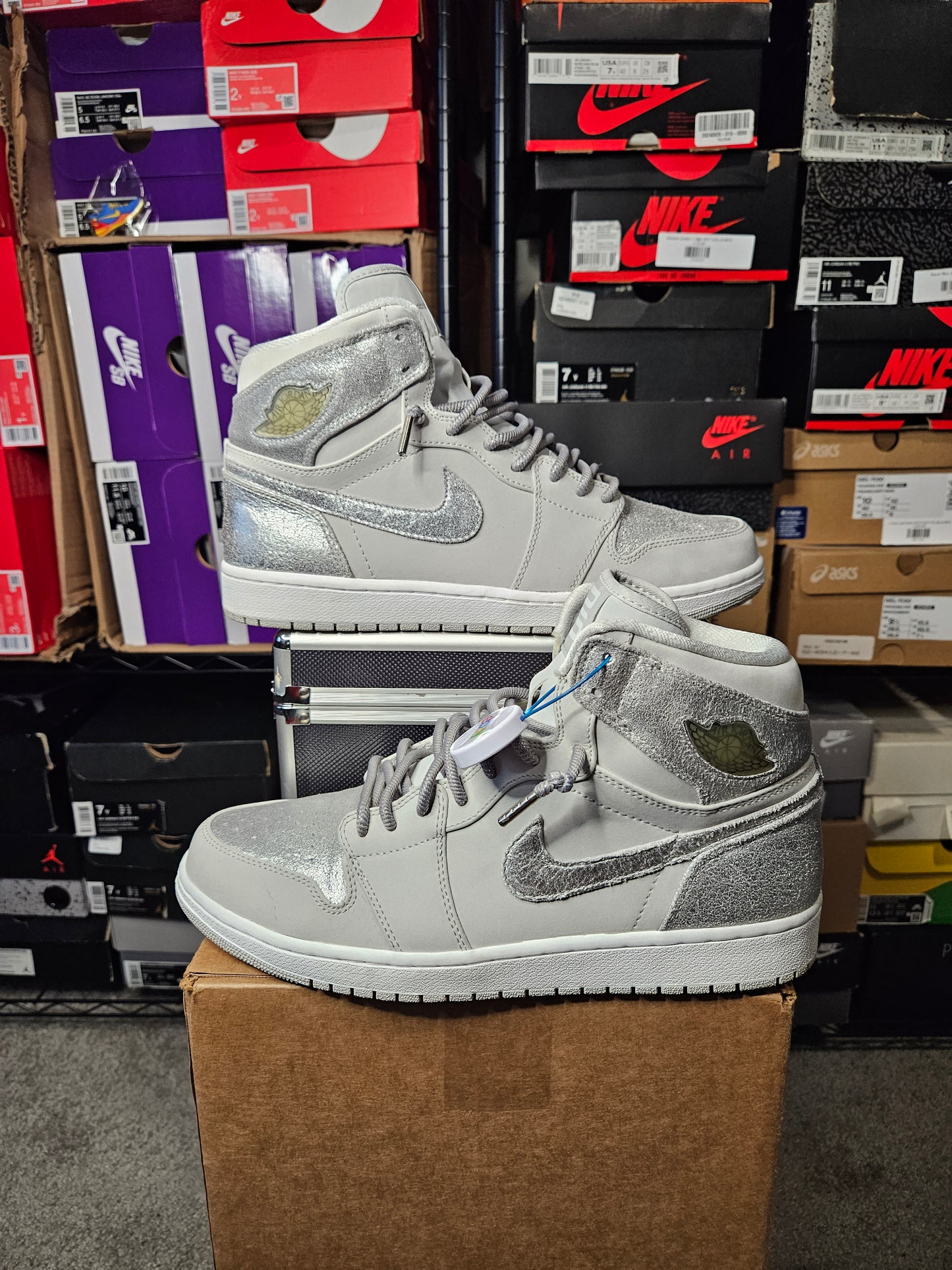 Size 12 - AJ 1 Retro Silver High 25th Anniversary